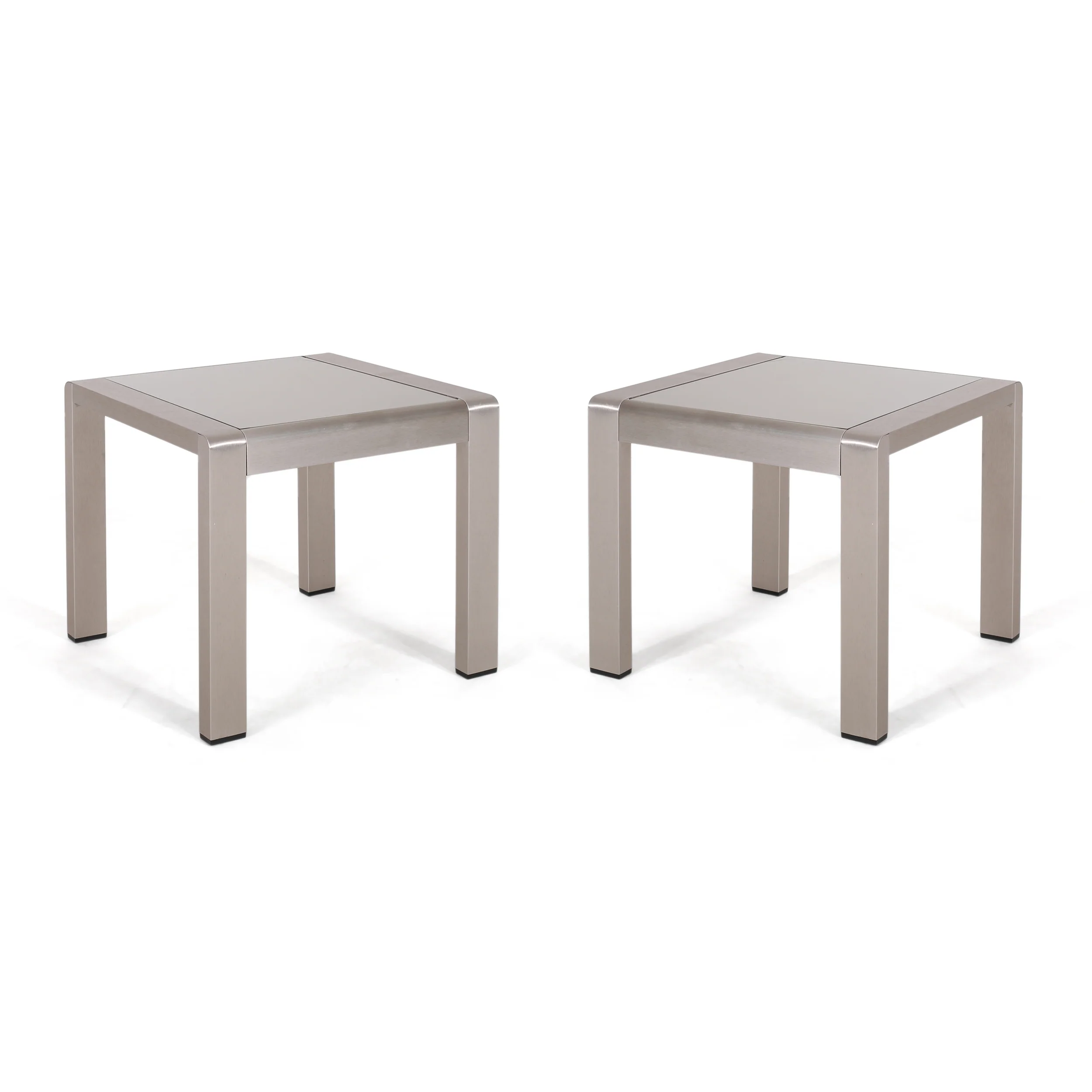 Cherie Coral Outdoor Aluminum Side Table (Set of 2) - furnishings