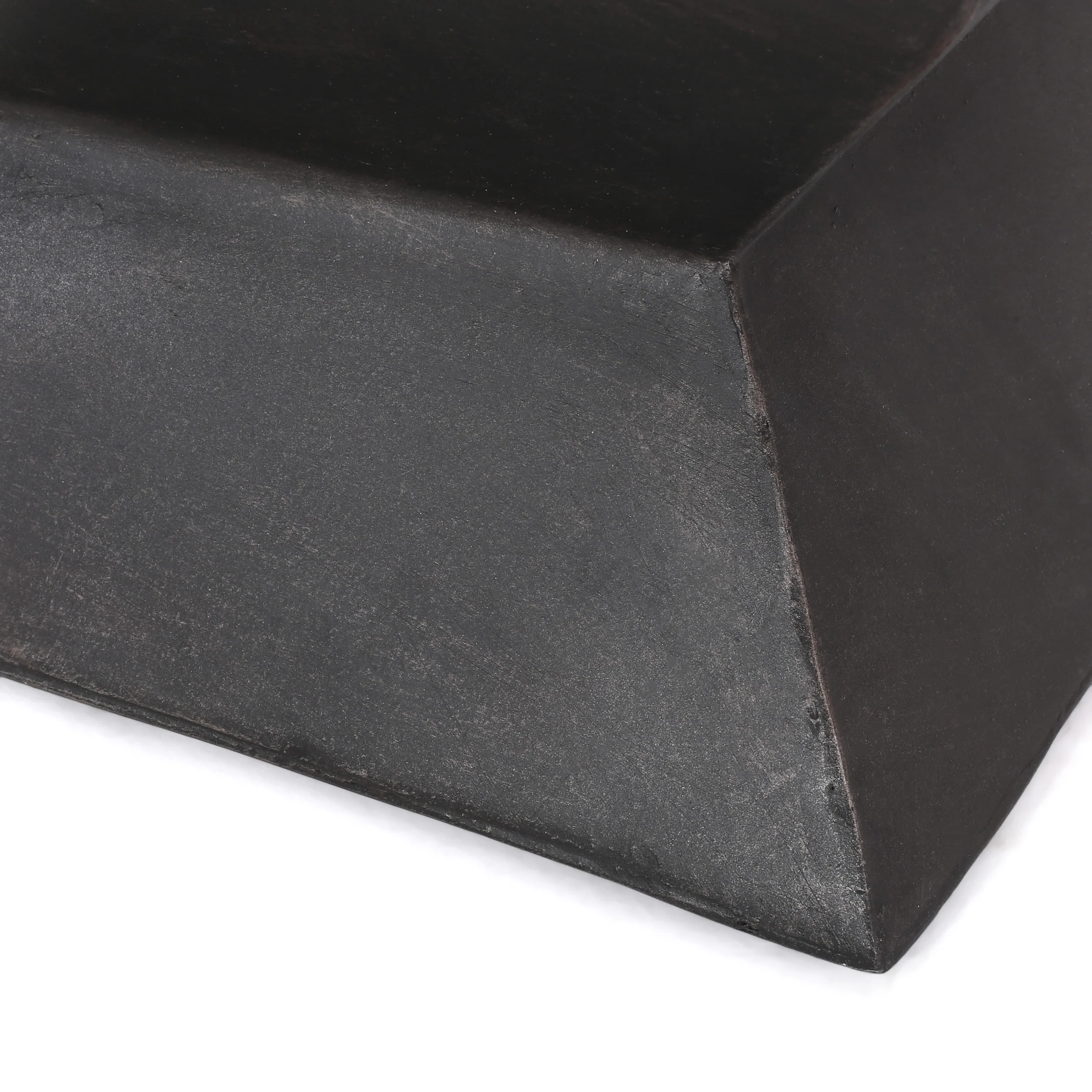 Chellis Outdoor Lightweight Concrete Side Table, Antique Copper - furnishings