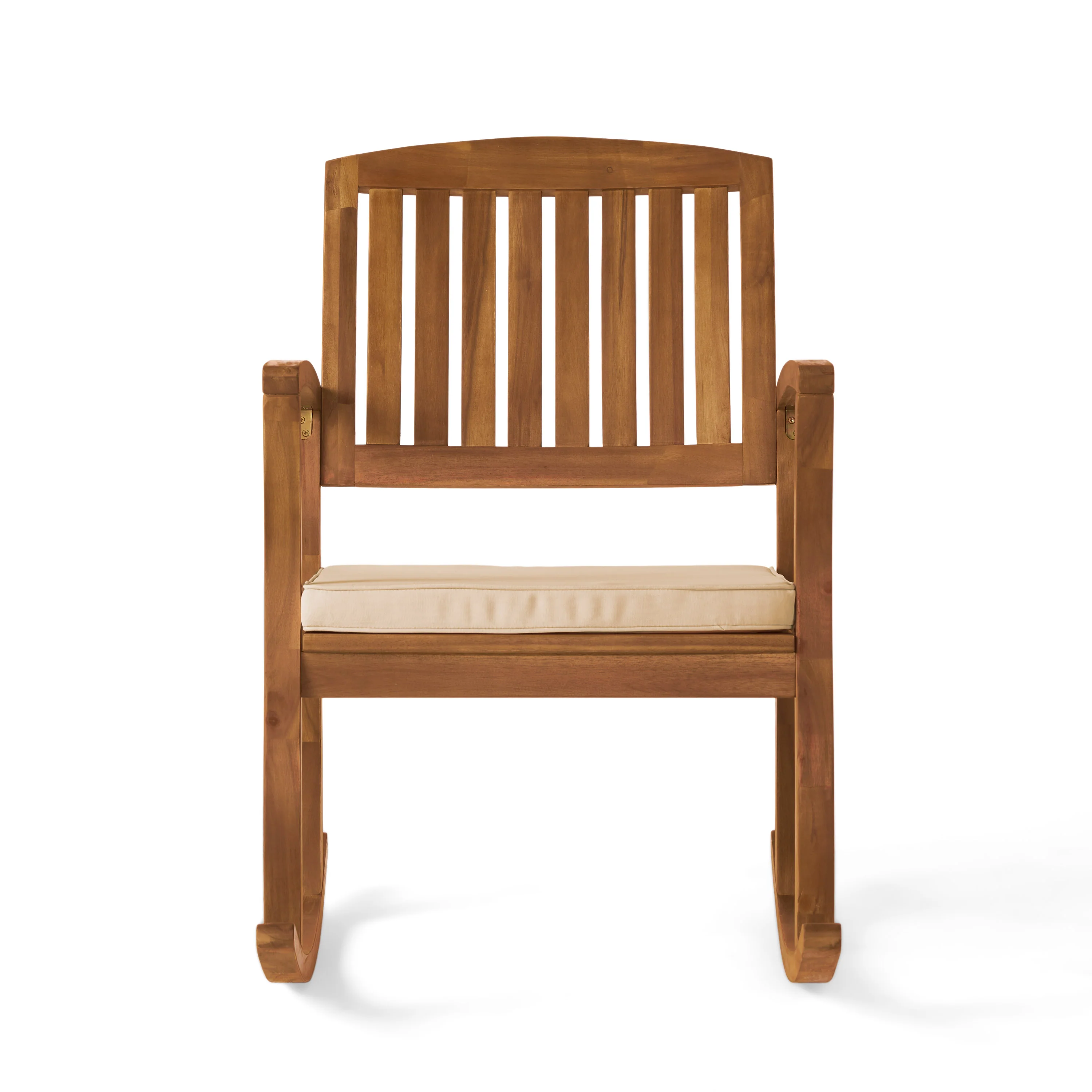 Sadie Outdoor Acacia Wood Rocking Chair with Cushion - furnishings
