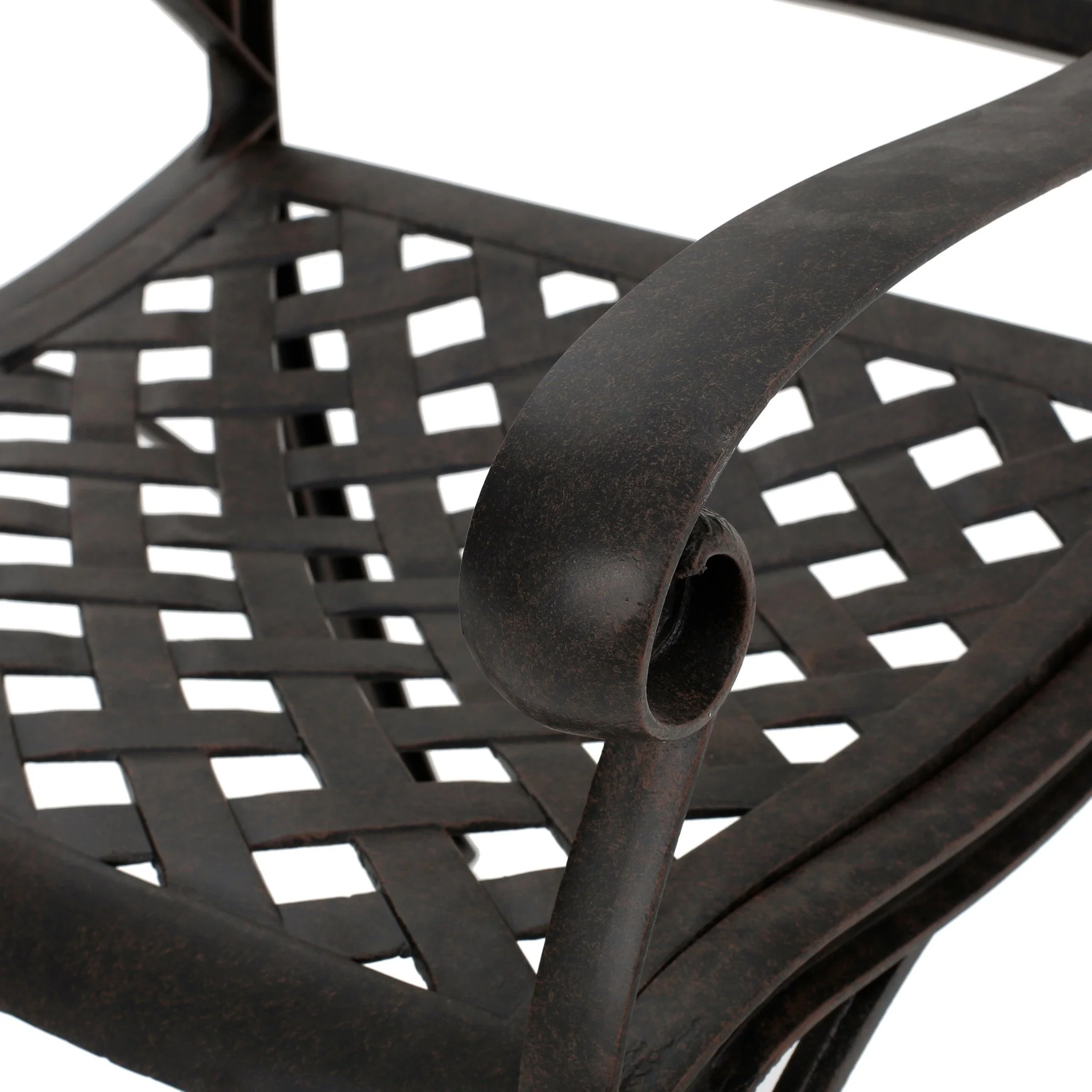 Fonzo Outdoor Bronze Cast Aluminum Dining Chairs (Set of 2) - furnishings