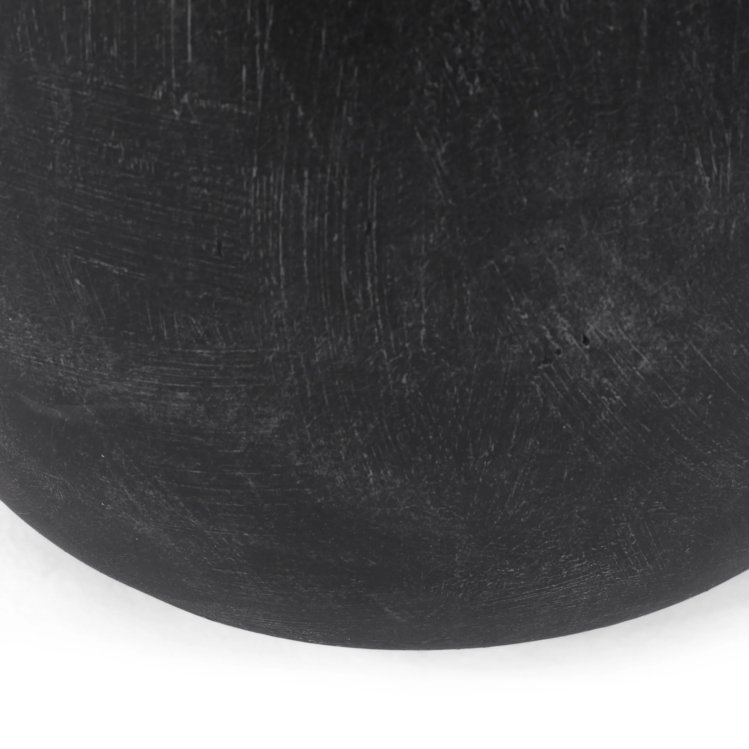 Akin Outdoor Lightweight Concrete Side Table, Matte Black - furnishings