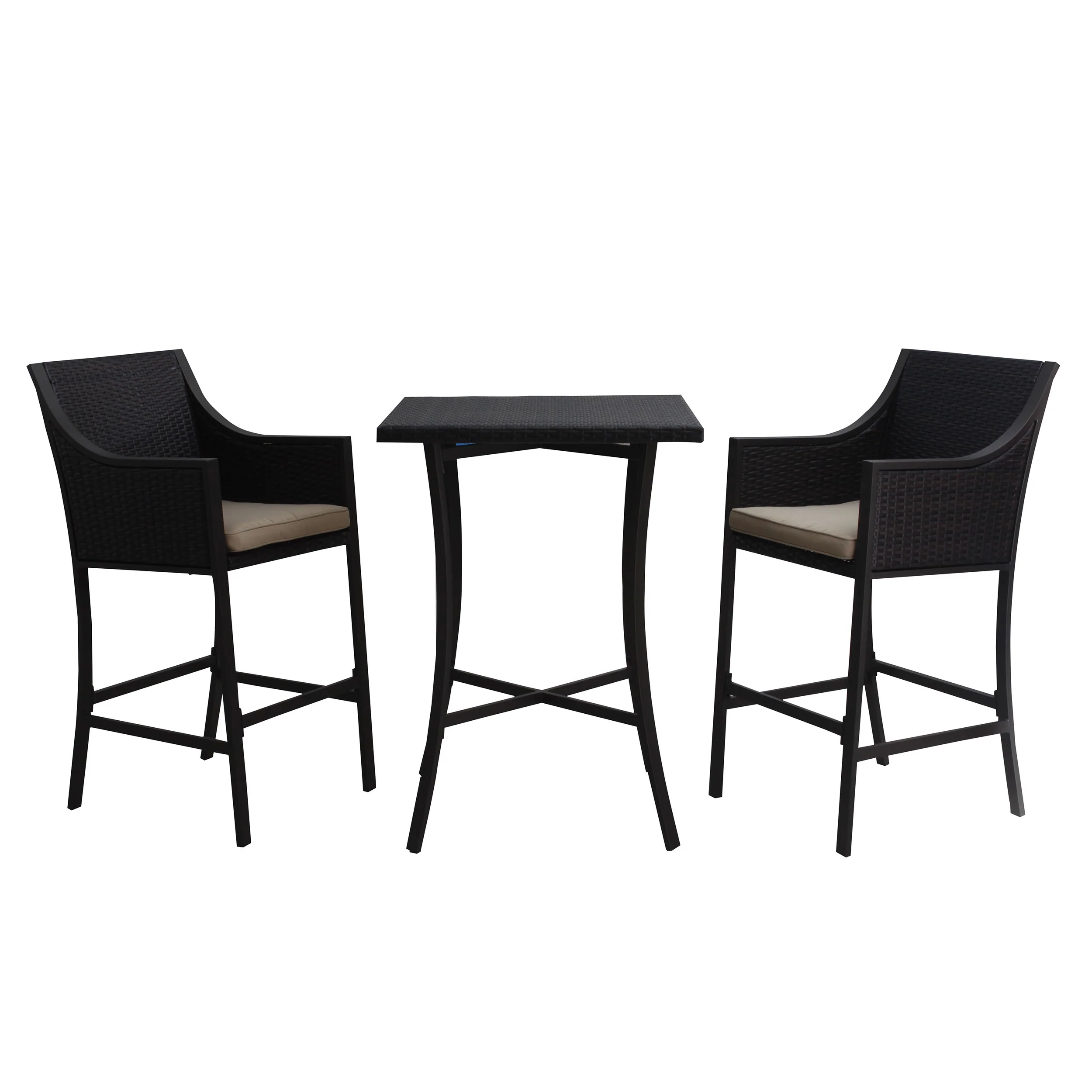 Pyra 3 Pc. Multi Brown Outdoor Bar Set - furnishings