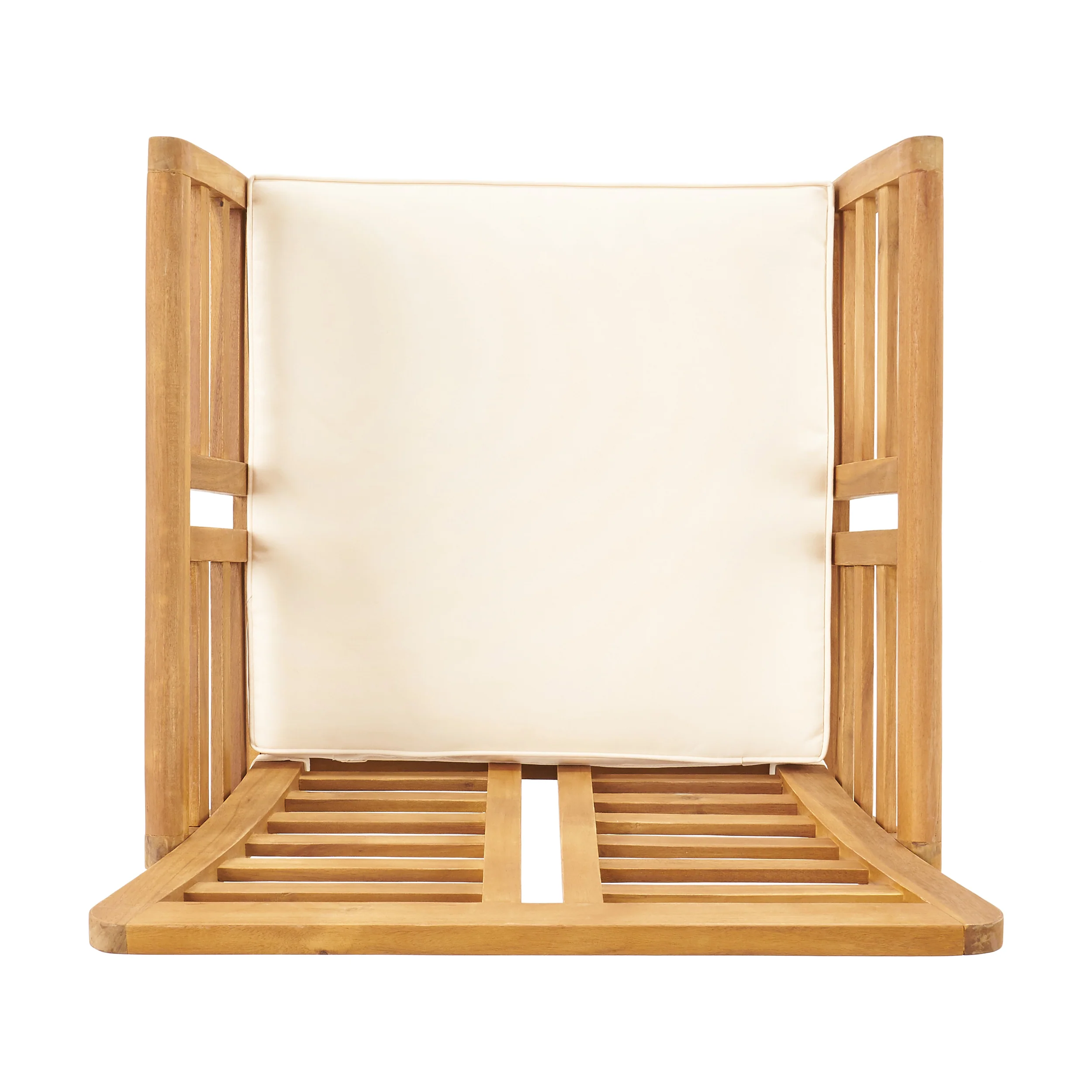 Louis Outdoor Modern Acacia Wood 8 Seater Chat Set with Cushions - furnishings