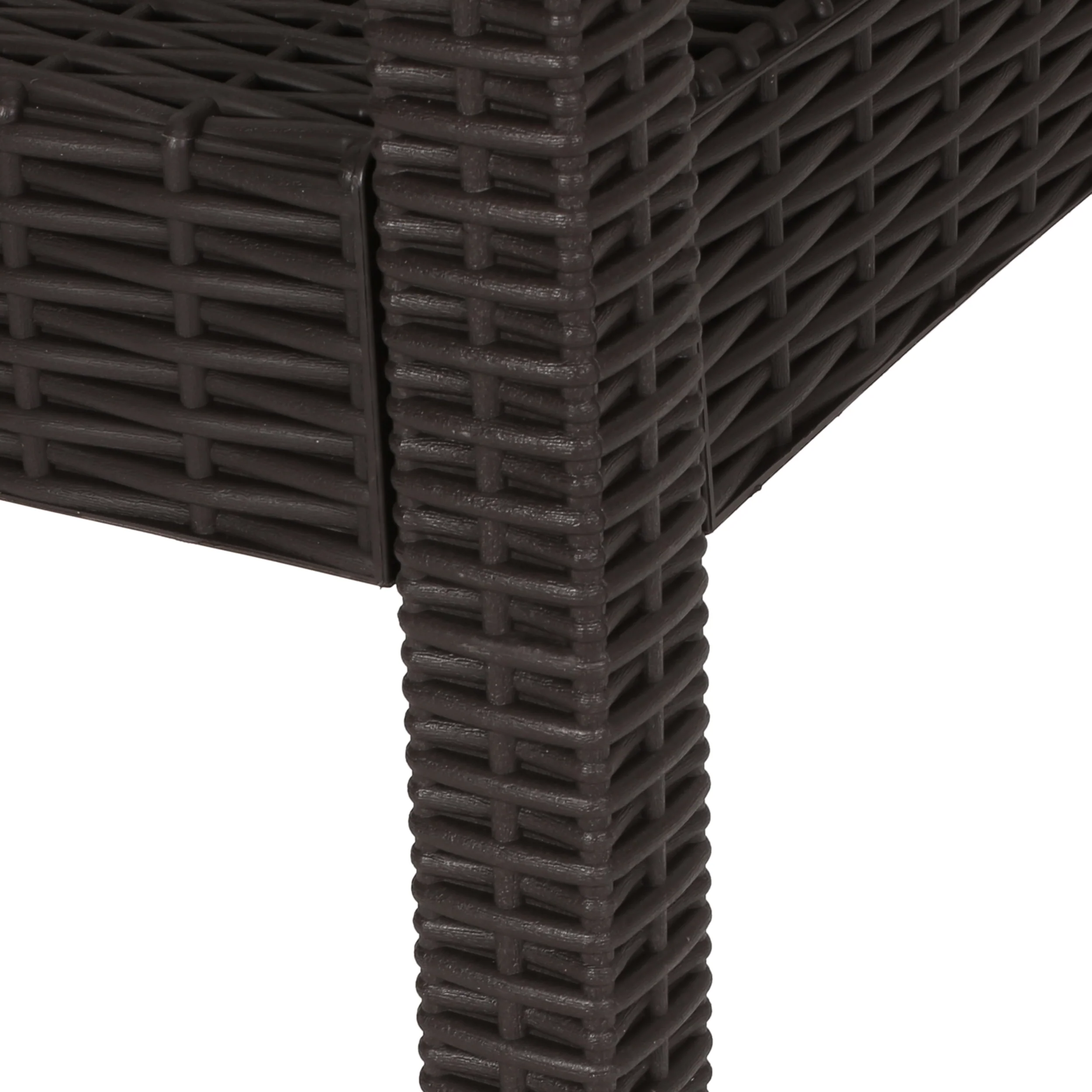 Covecrest Outdoor Faux Wicker Dining Chairs, Set of 2, Dark Brown - furnishings