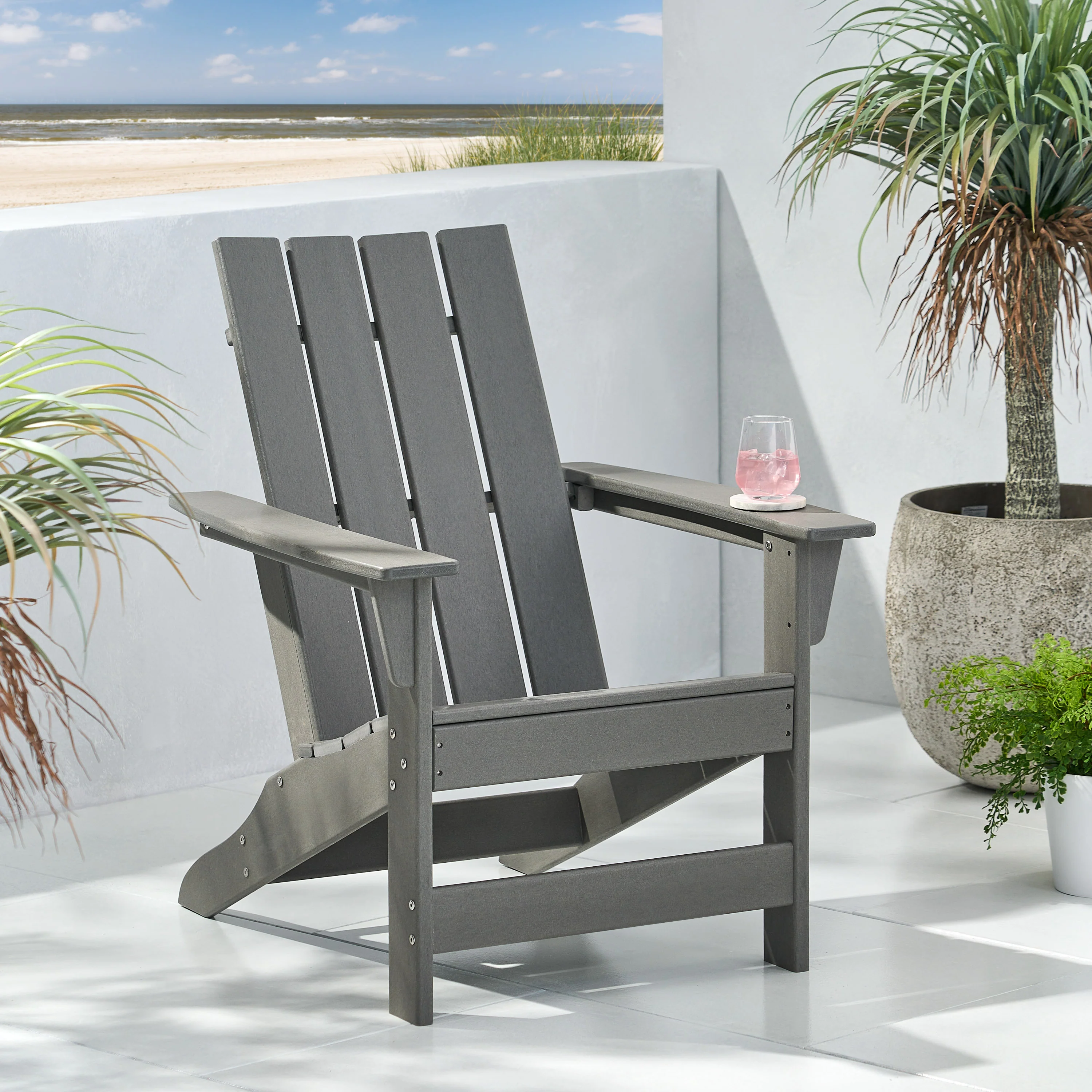 Panagiota Outdoor Resin Adirondack Chair - furnishings