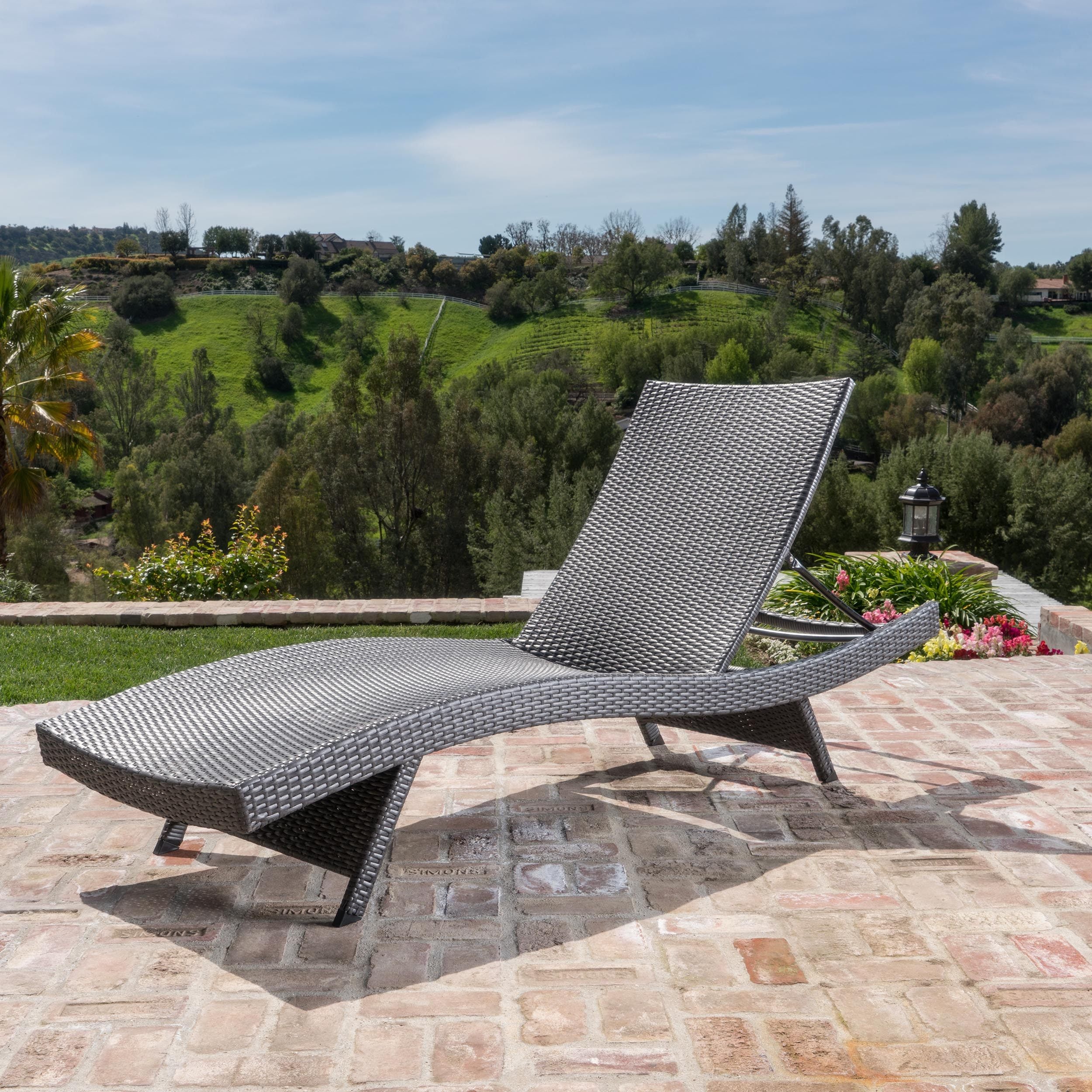 Savana Outdoor Patio Wicker Lounge with Cover - furnishings