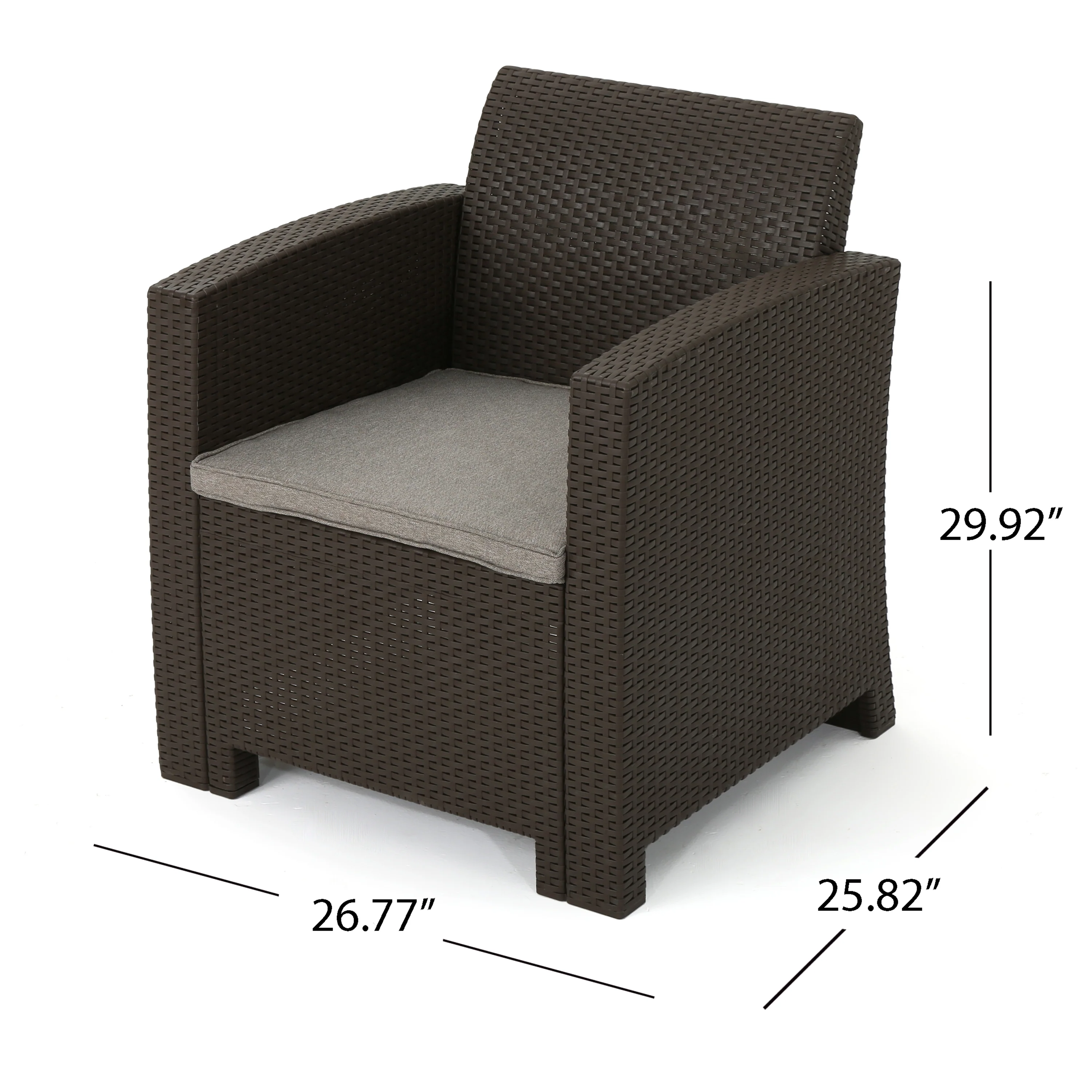 Ellie Outdoor Faux Wicker Club Chair - furnishings