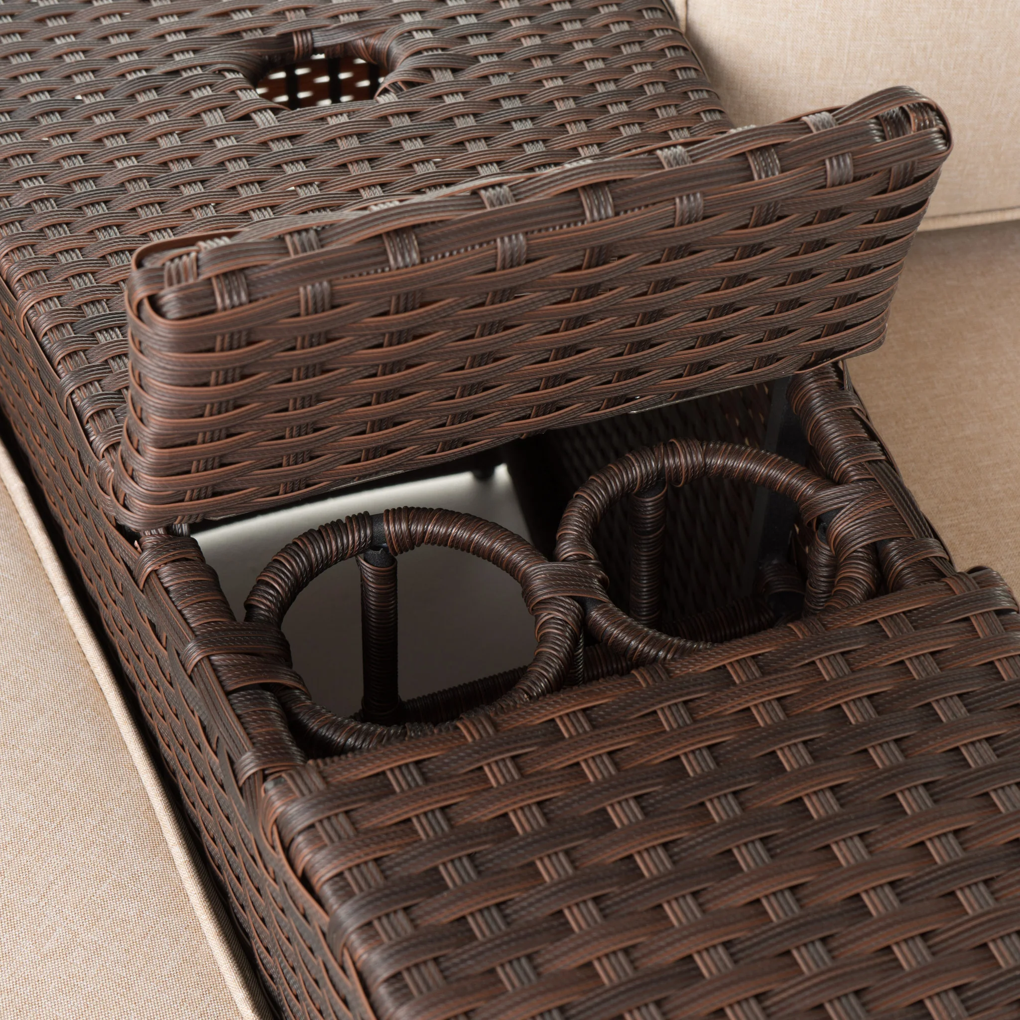 Riviera 4pc Outdoor Chat Set w/ Storage Trunk - furnishings