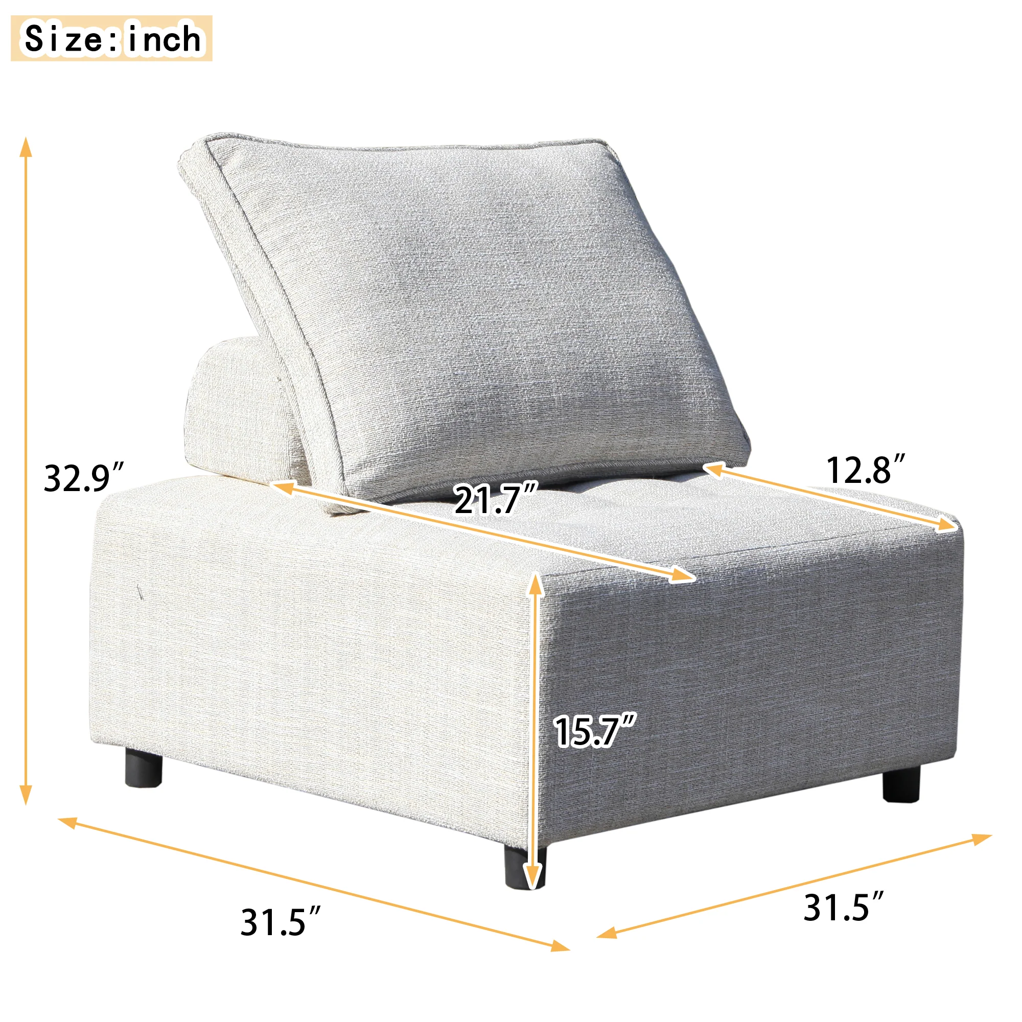 Premium Outdoor Modular Sofa with Aluminum Frame, Removable Cushions & Waterproof Cover - furnishings