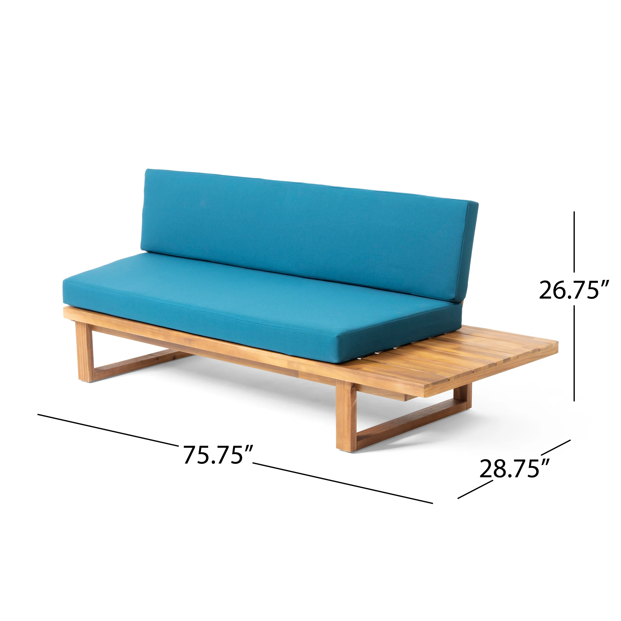 Manna Outdoor Acacia Wood 5 Seater Sectional Sofa Set with Water-Resistant Cushions - furnishings