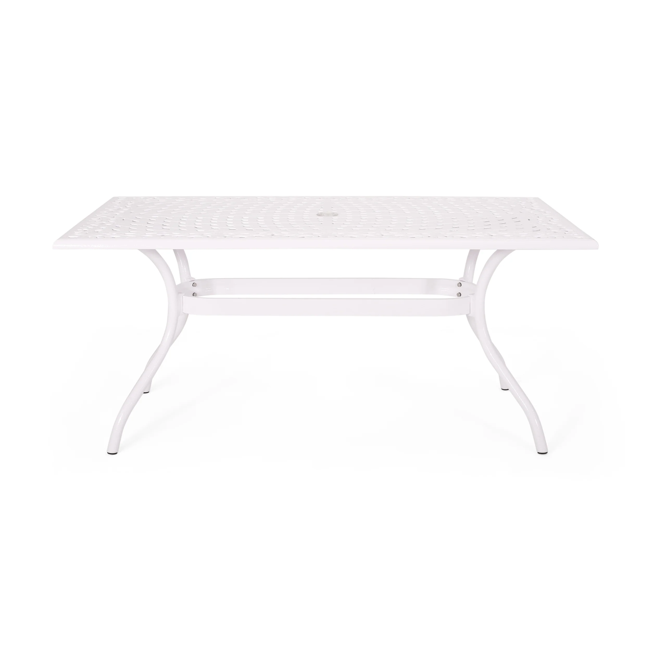 Honolulu Traditional Outdoor Aluminum Rectangular Dining Table - furnishings