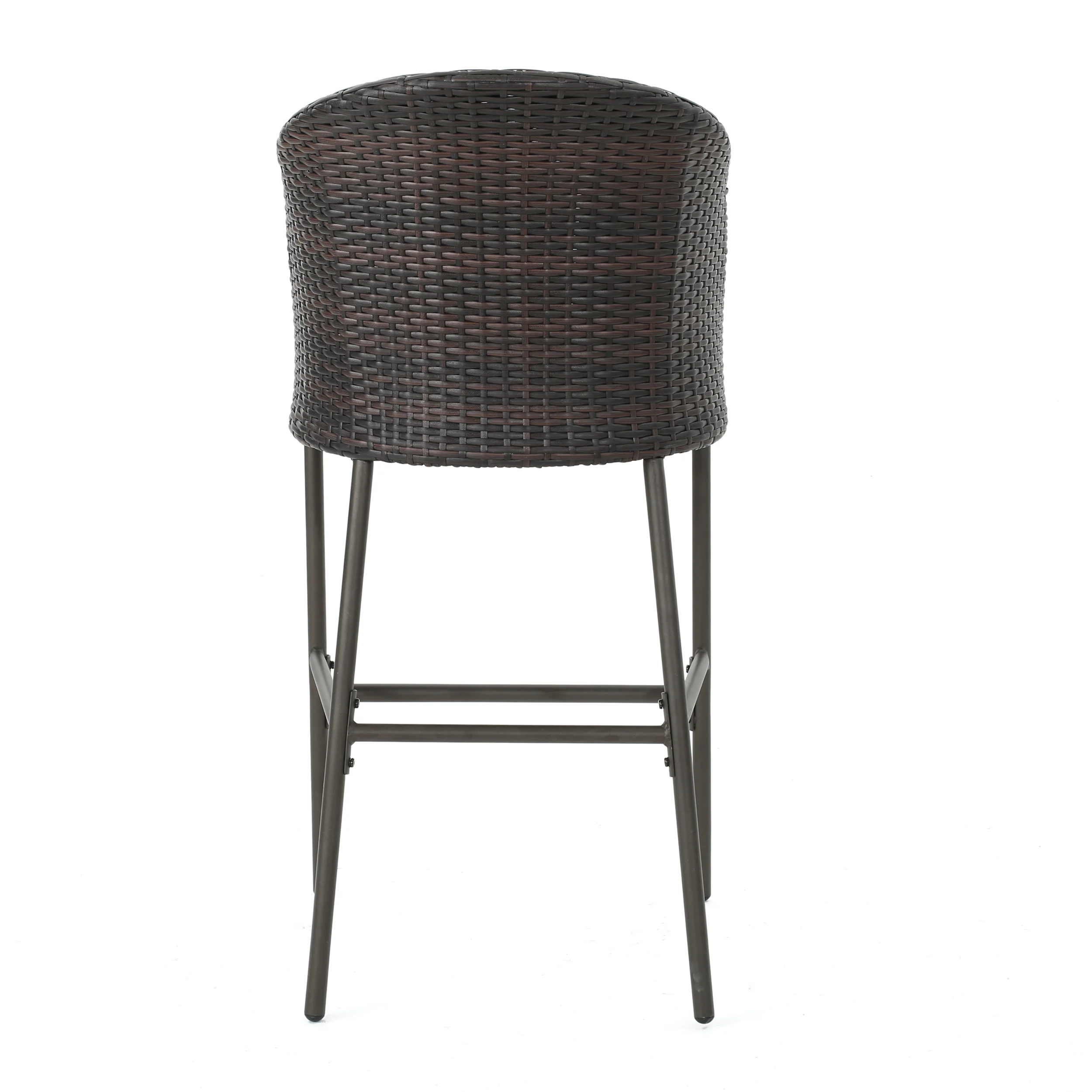 Dunlevy 31-Inch Outdoor Wicker Barstools with Water Resistant Cushions - furnishings