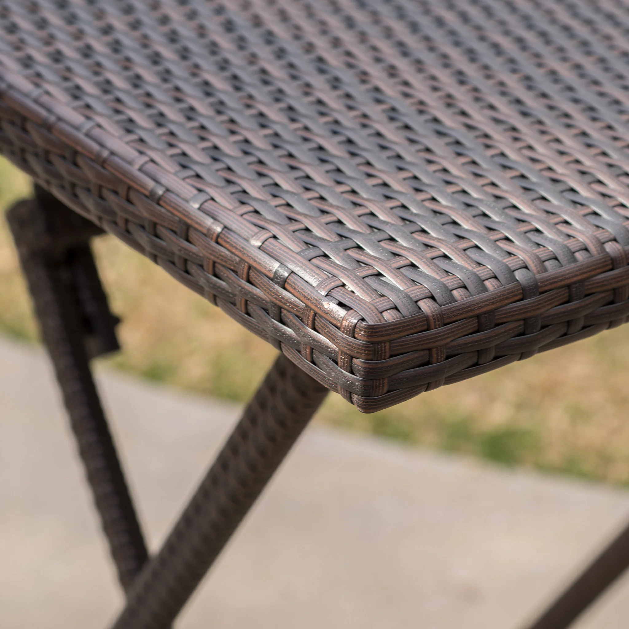 Marinelli Outdoor Multibrown Wicker 5 Piece Bar Set - furnishings