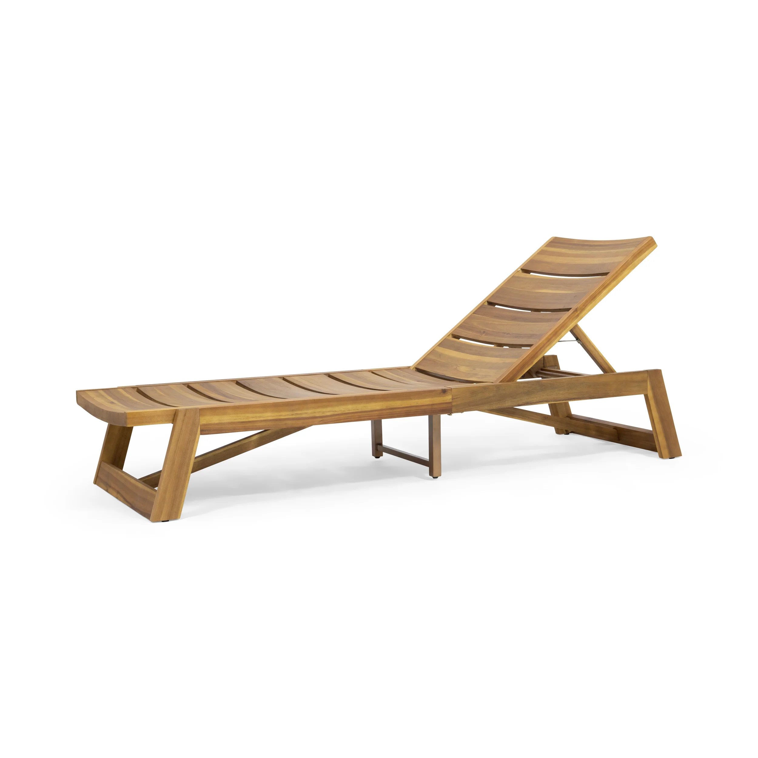 Melissa Outdoor Acacia Wood Chaise Lounge (Set of 4) - furnishings