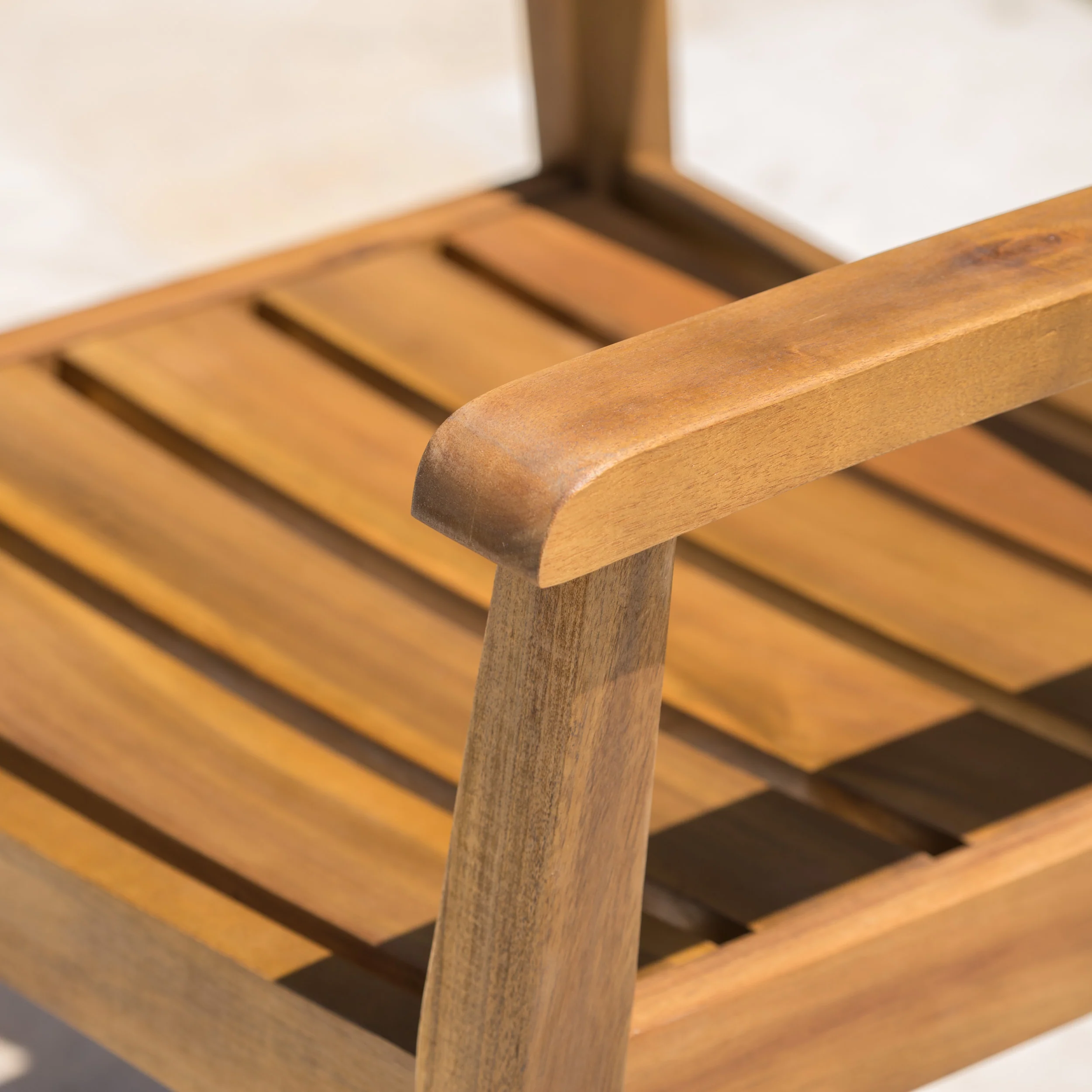 Stanyan Outdoor Teak Finish Acacia Wood Dining Chairs (Set of 2) - furnishings