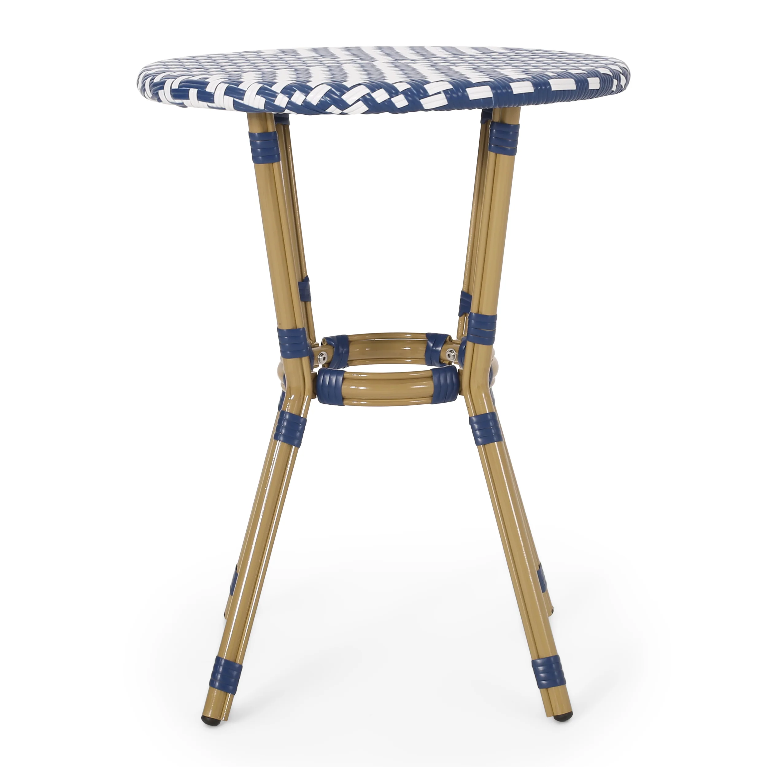 Deshler Outdoor Aluminum French Bistro Table - furnishings