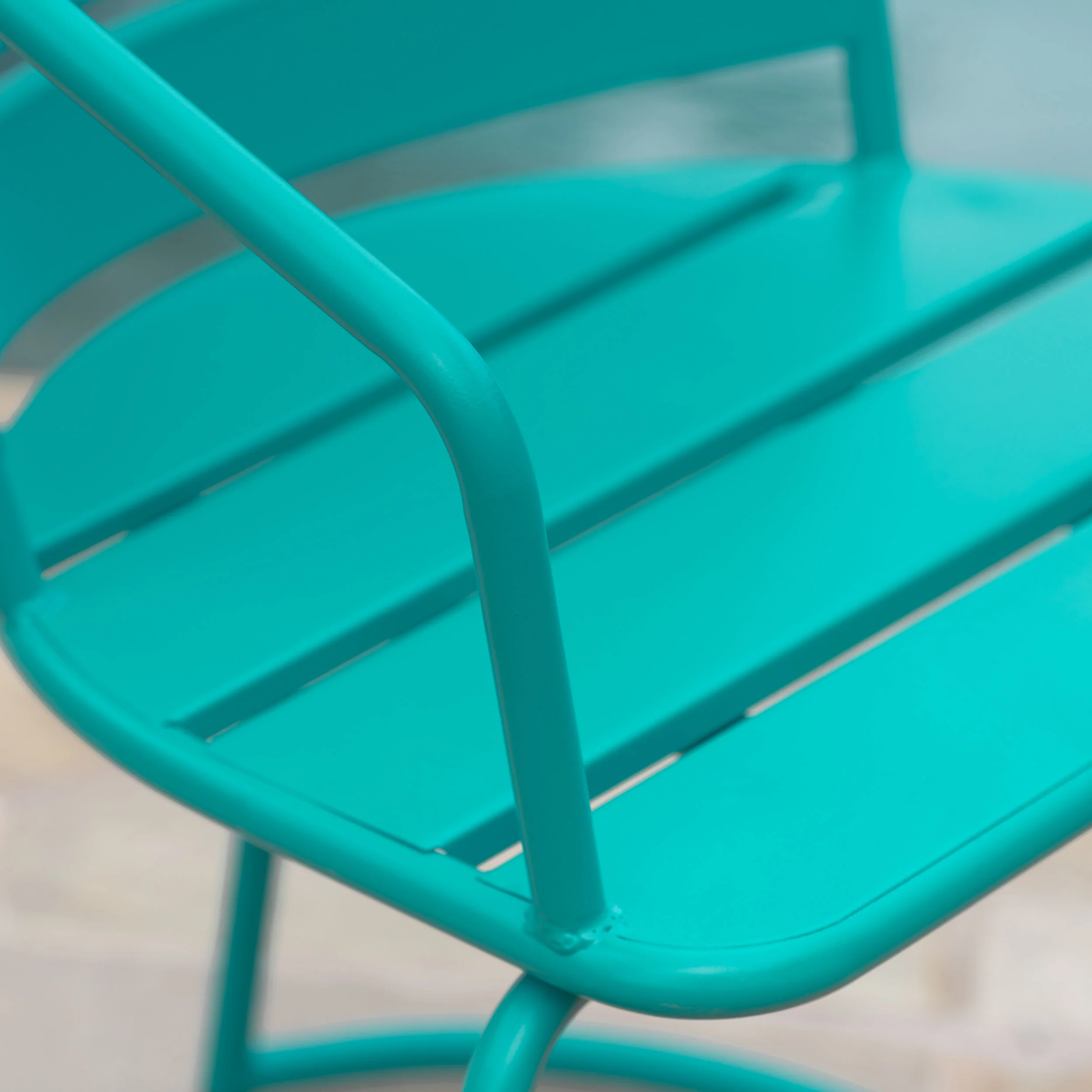 Santa Monica Outdoor Finished Iron Bistro Set - furnishings