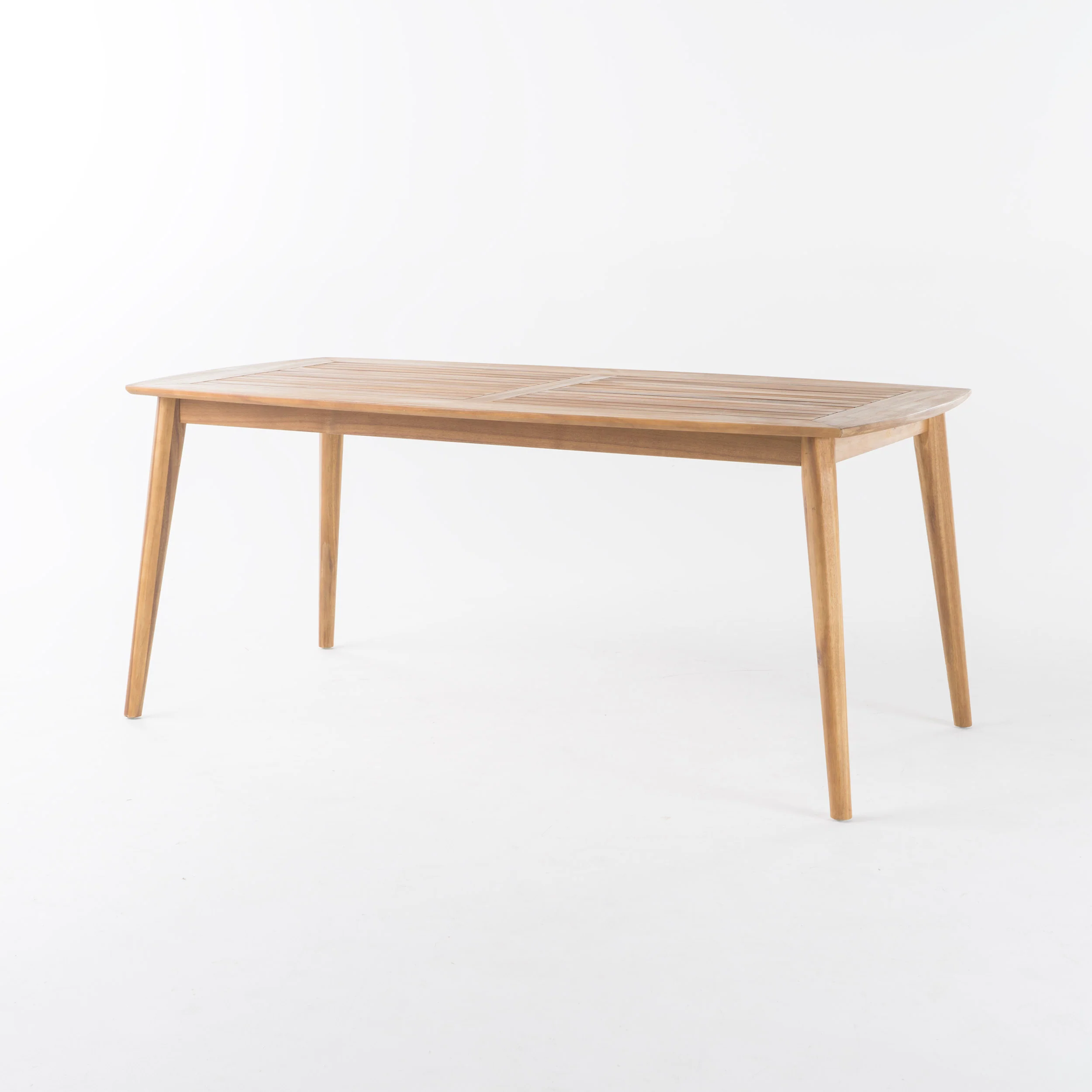 Cote Teak Finish Acacia Wood Outdoor Dining Table - furnishings