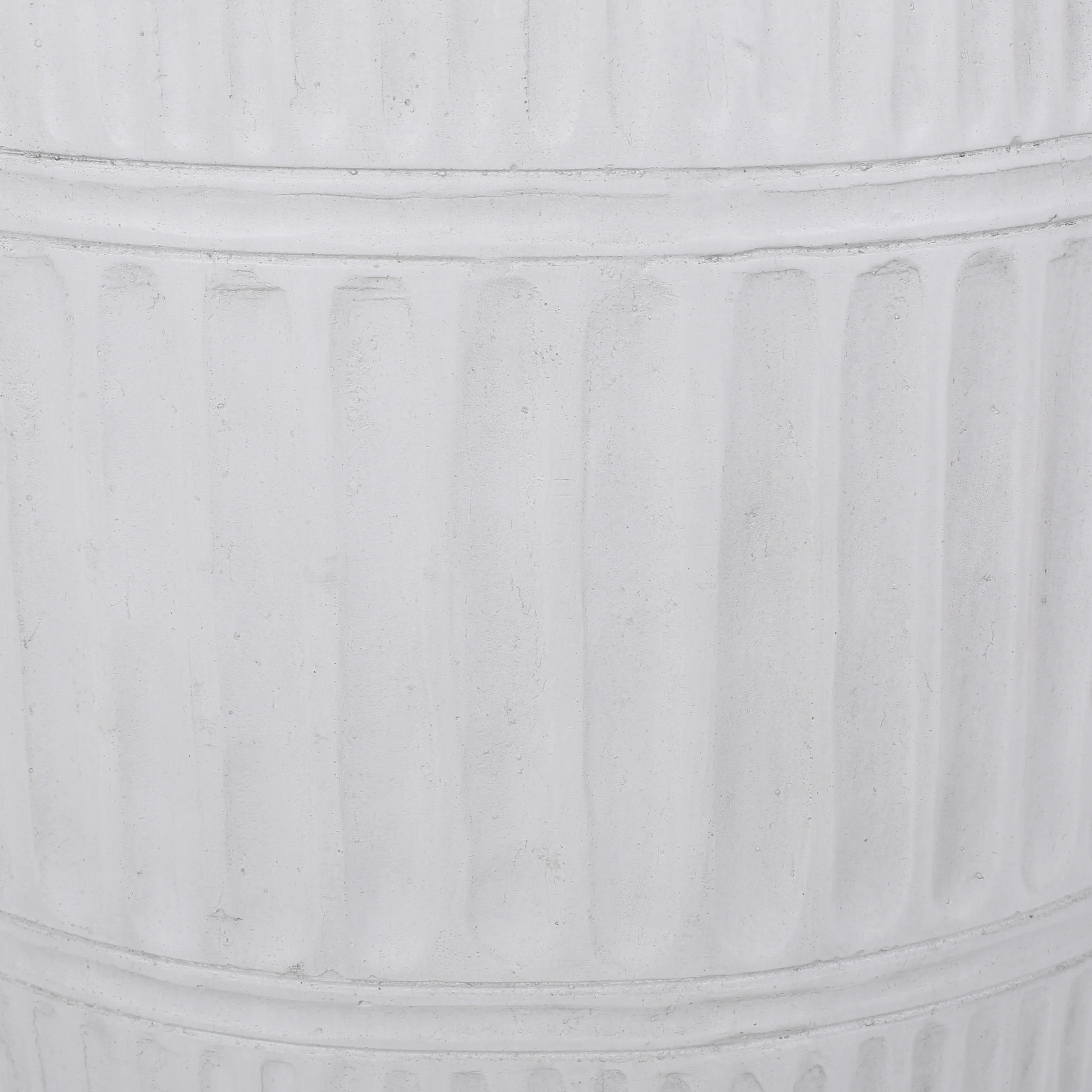 Drouin Outdoor Lightweight Concrete Side Table, Antique White - furnishings