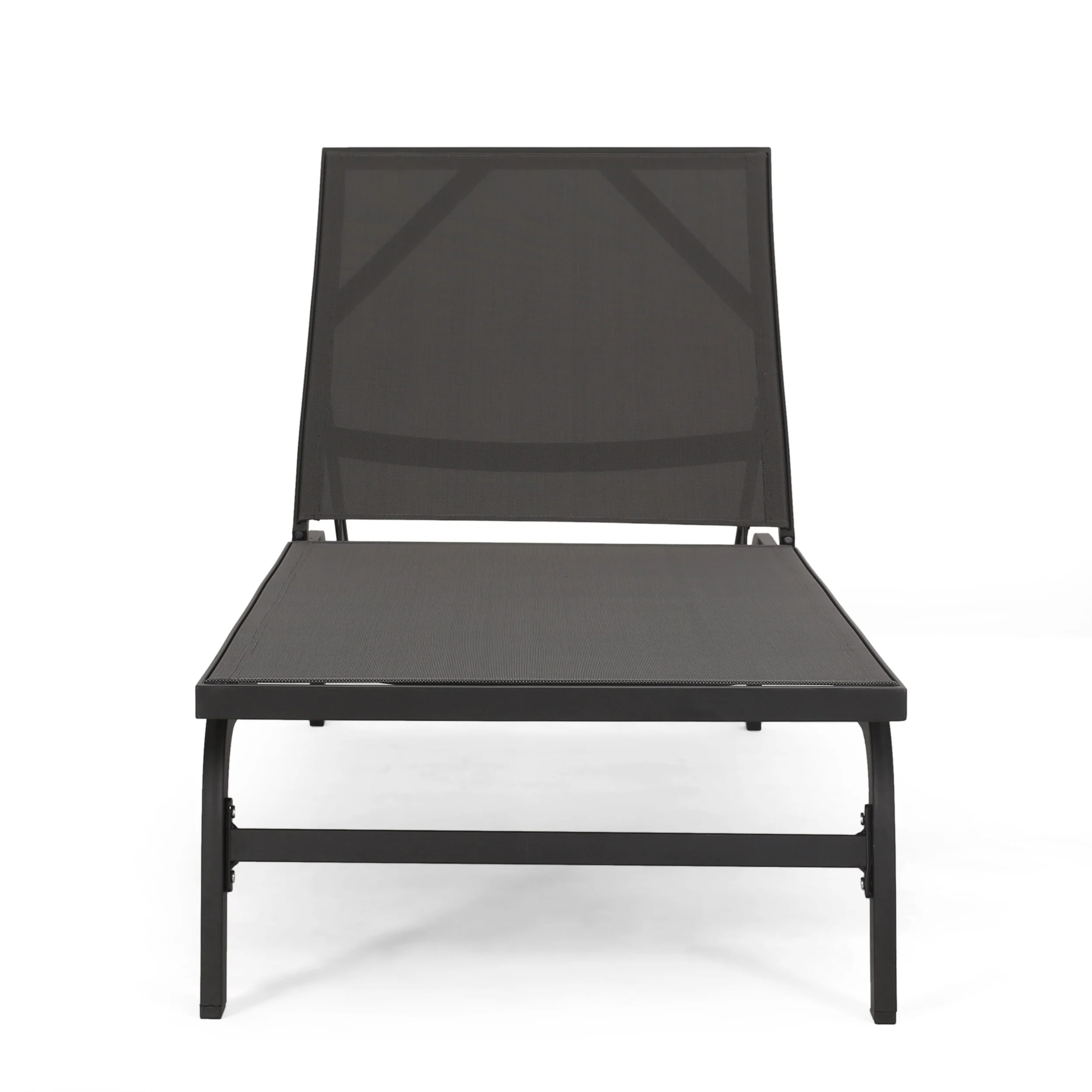 Stekar Outdoor Aluminum and Outdoor Mesh Chaise Lounge, Set of 2 - furnishings