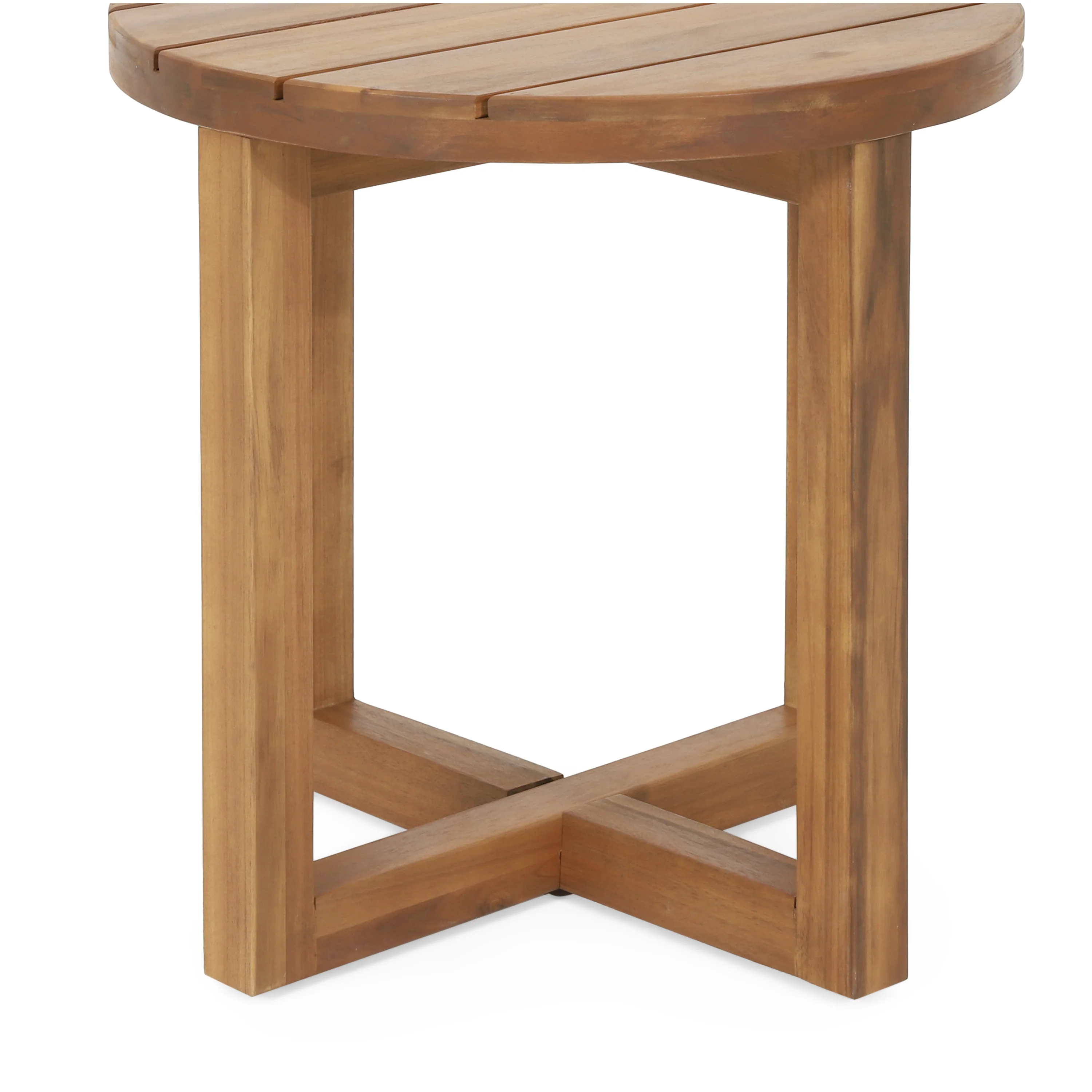 Hobbs Outdoor Acacia Wood Circular Side Table, Teak - furnishings