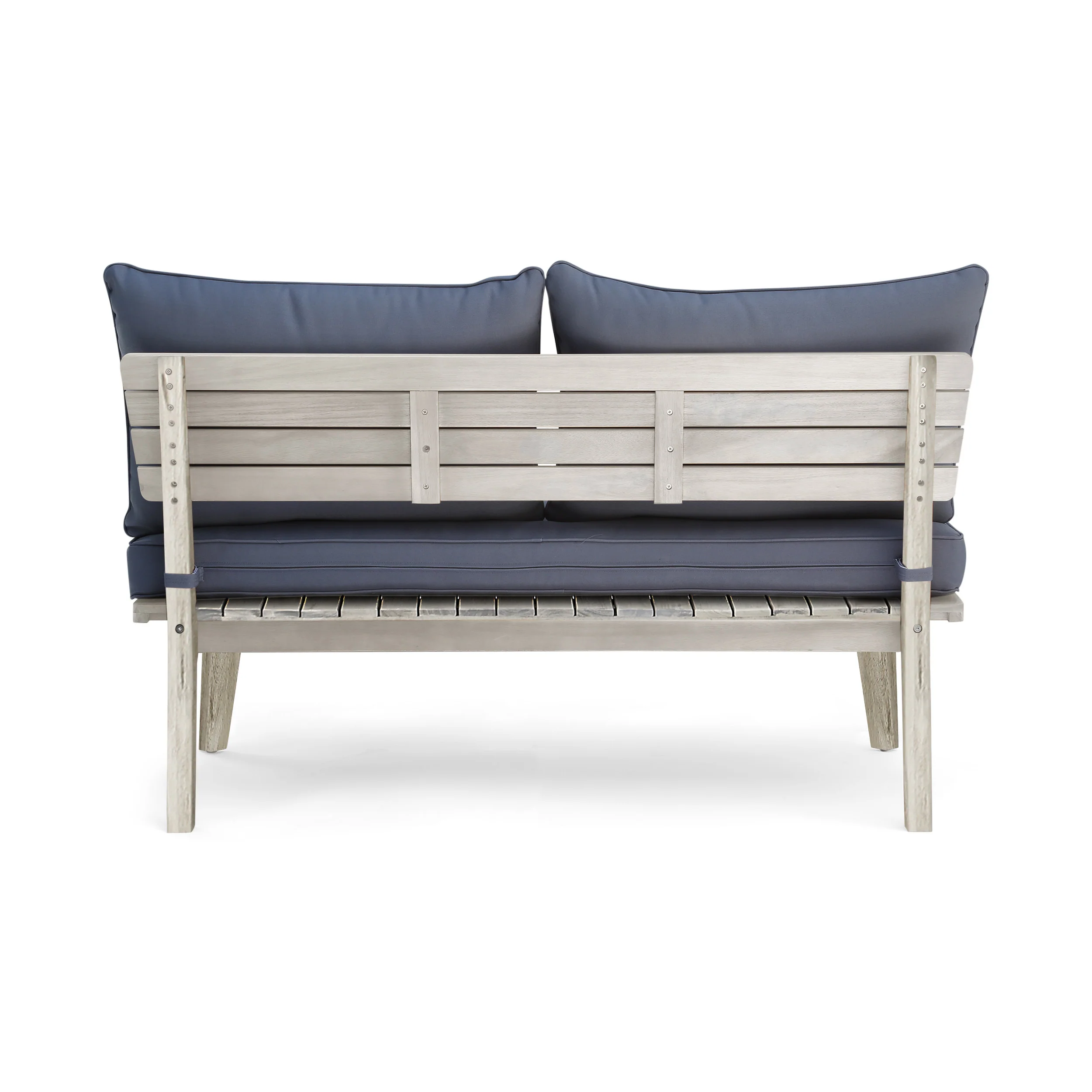 Boyle Outdoor Acacia Wood Loveseat - furnishings