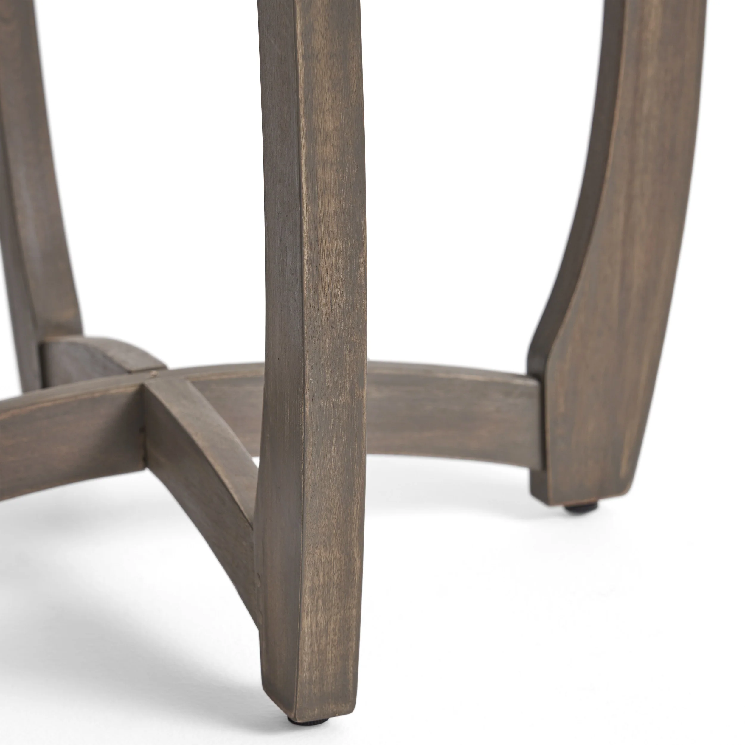 Matthew Outdoor 3 Piece Wood and Wicker Bistro Set, Gray and Gray - furnishings