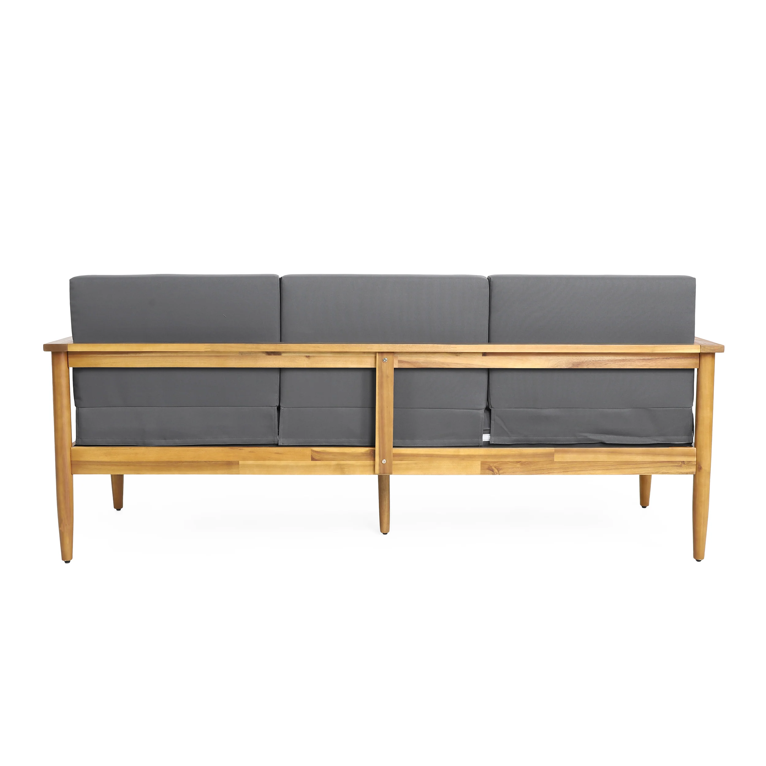 Plumb Outdoor Acacia Wood 3 Seater Sofa - furnishings