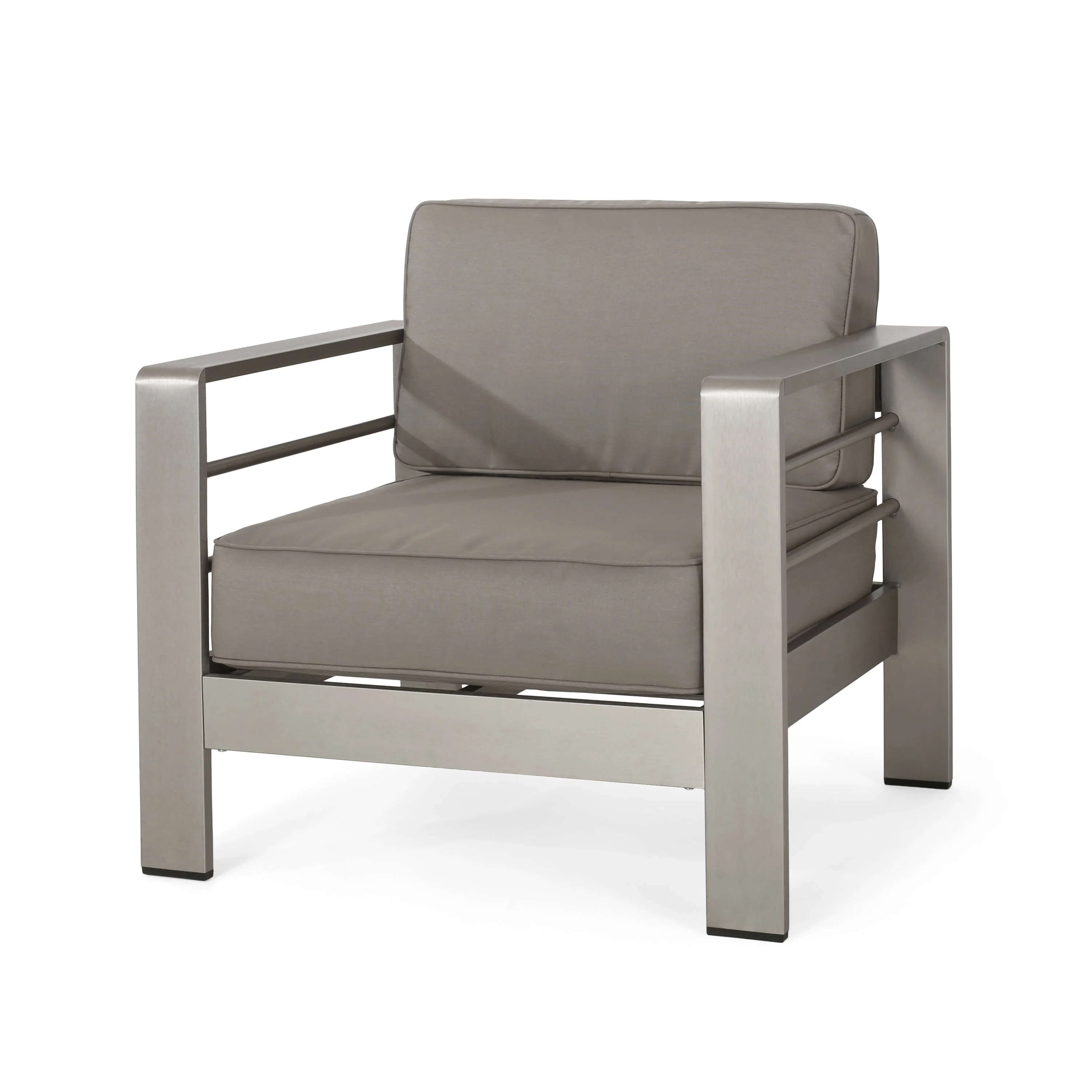 Crested Bay Outdoor Aluminum Club Chair with Optional Sunbrella Cushions - furnishings