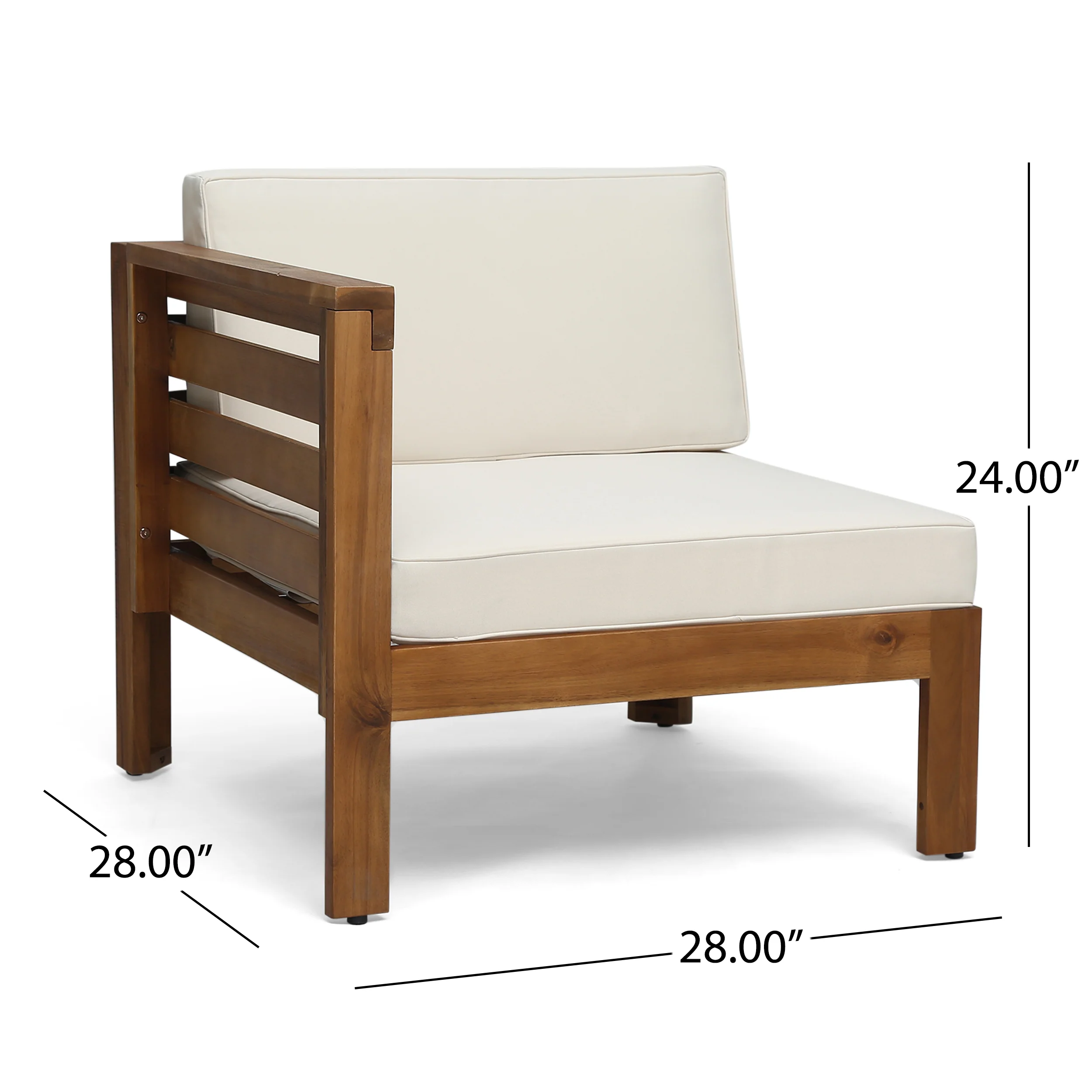 Canal Outdoor 5 Piece Acacia Wood Sofa Set - furnishings