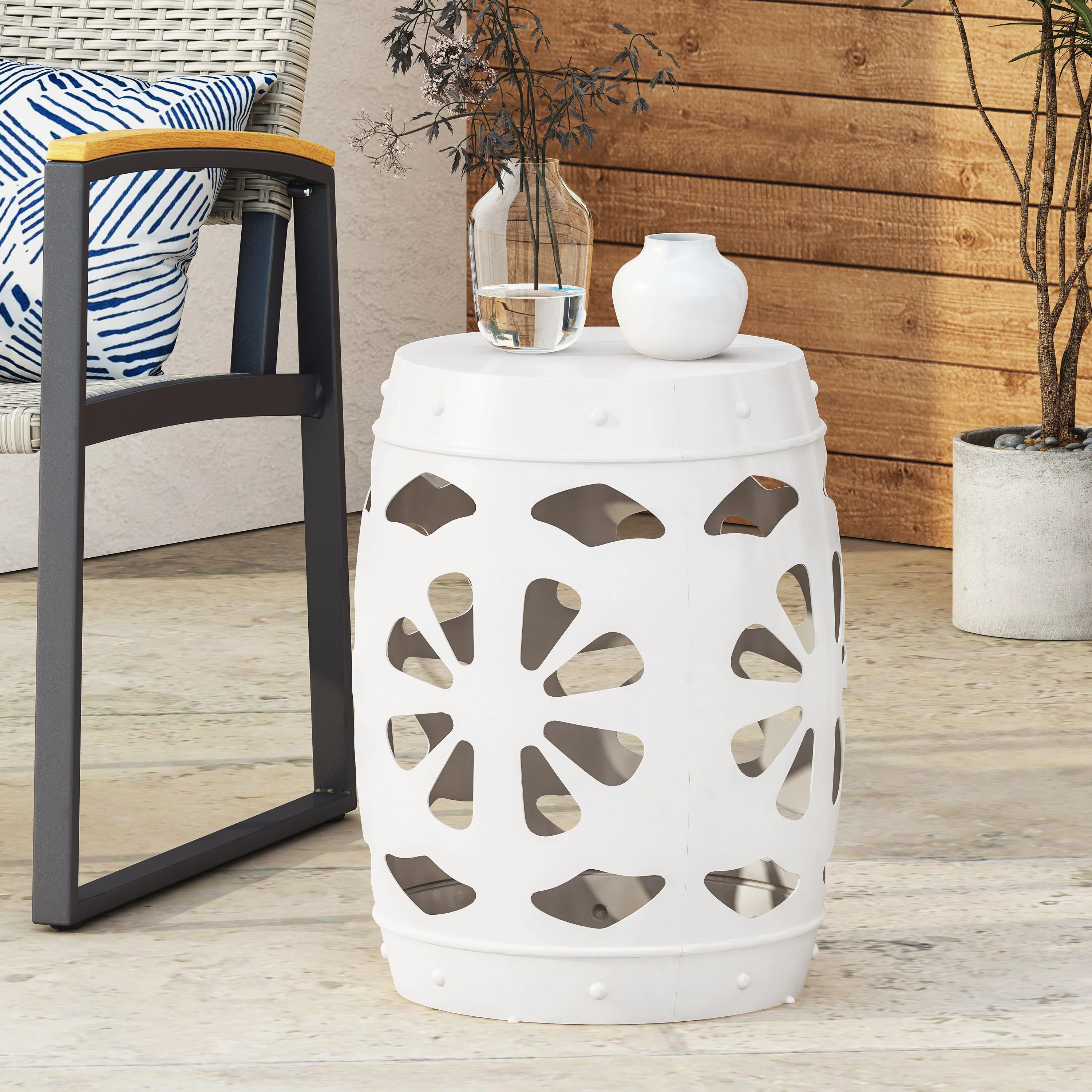 Carey Outdoor Metal Side Table - furnishings