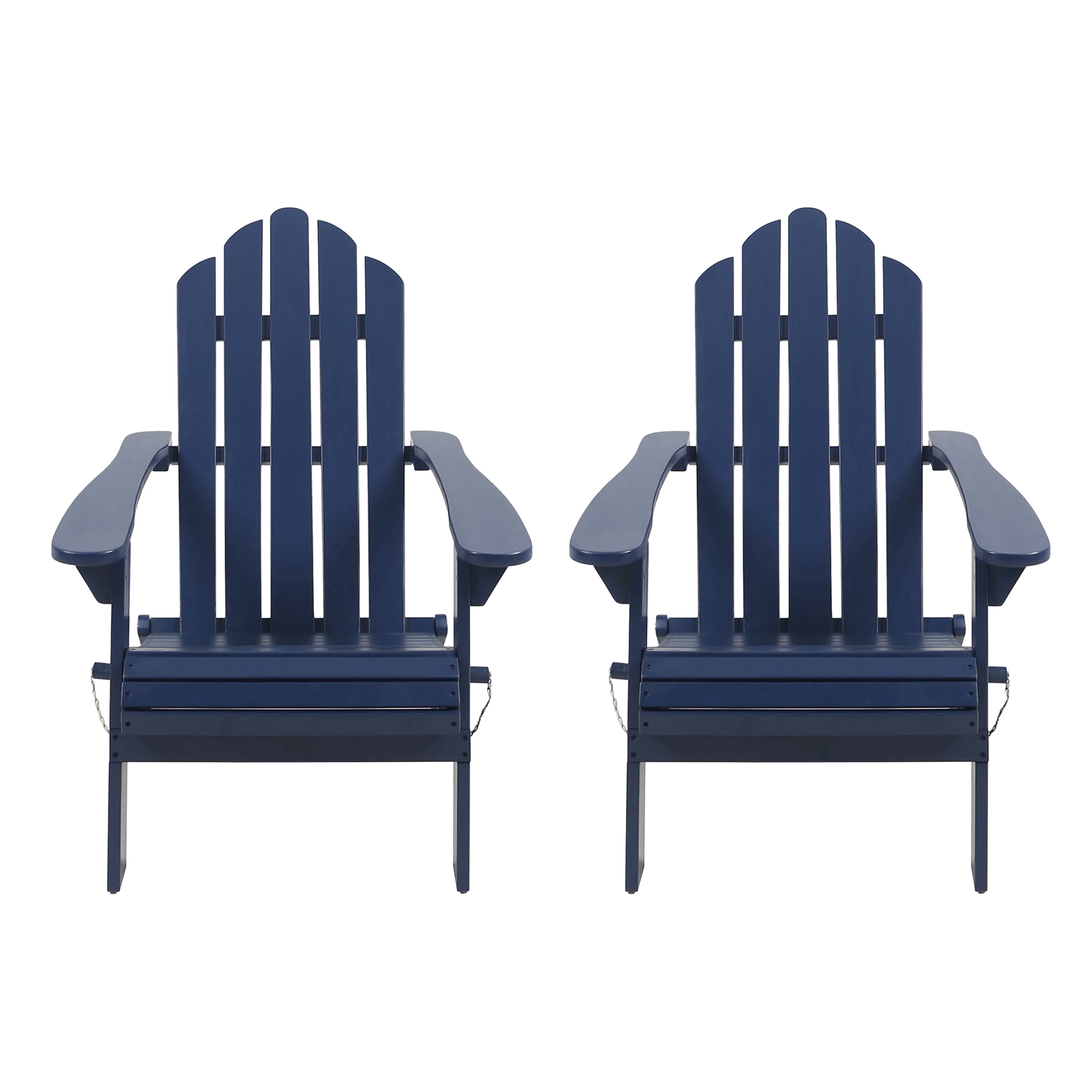 Cara Outdoor Acacia Wood Foldable Adirondack Chairs, Set of 2 - furnishings