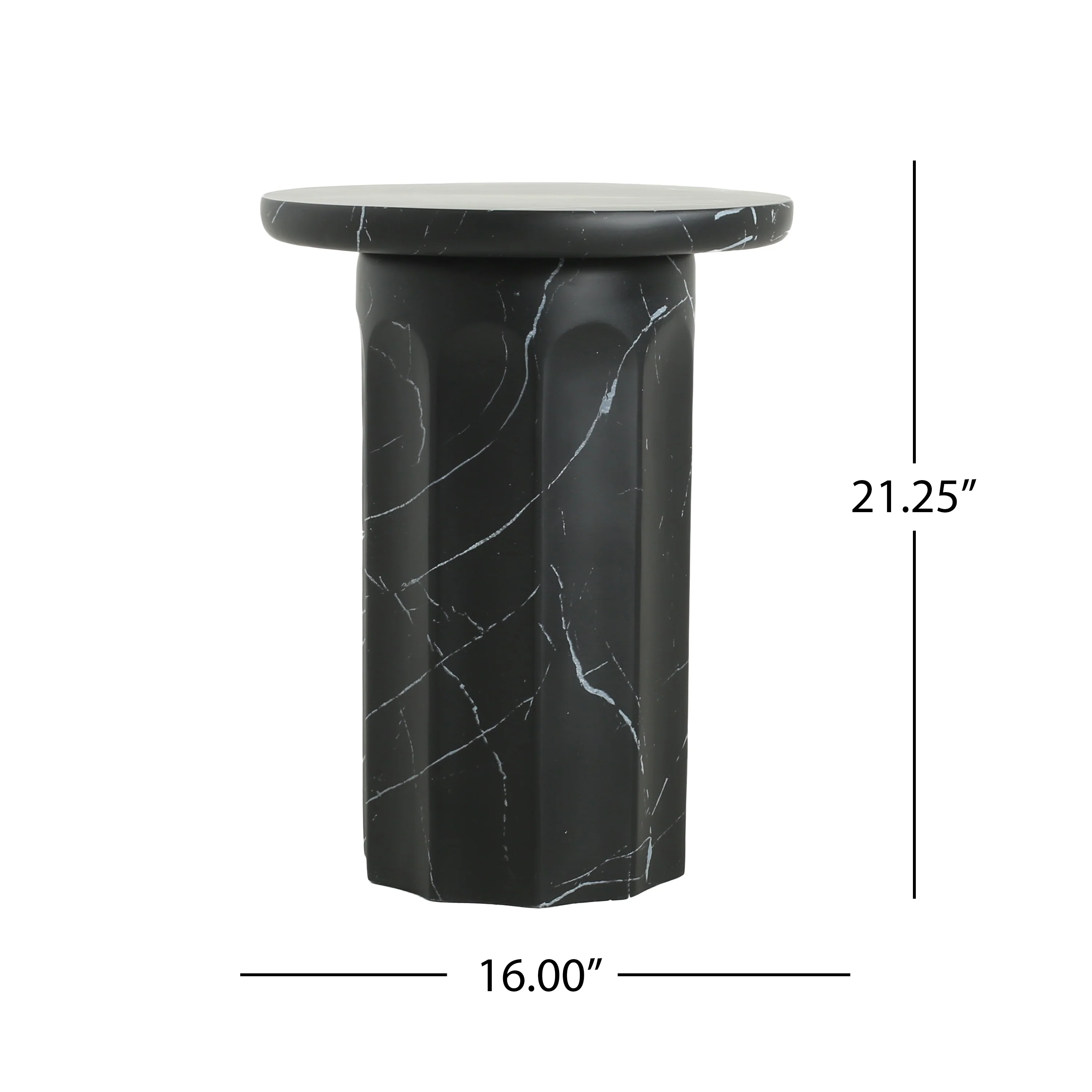 Briare Outdoor Round Concrete Side Table - furnishings