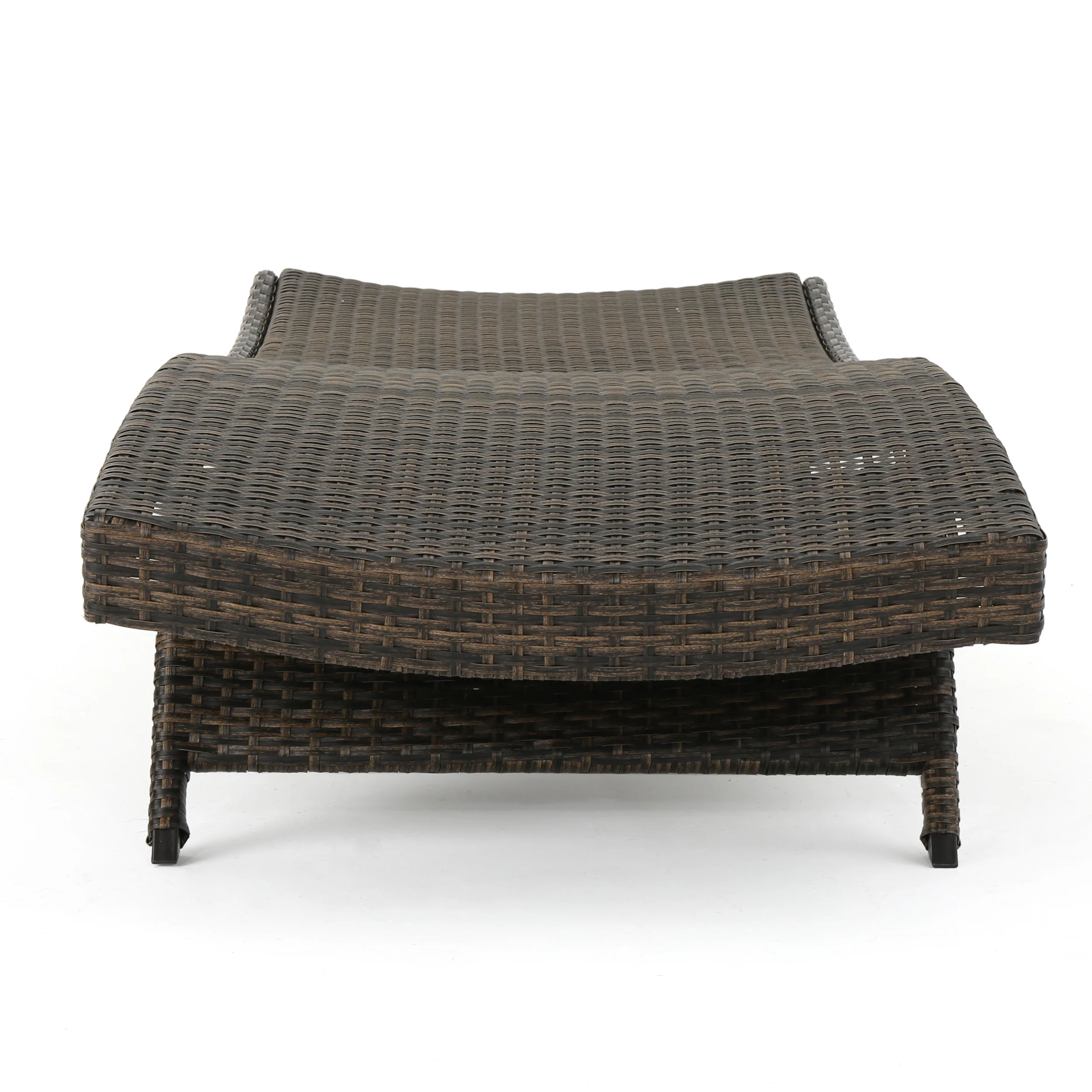 Thira Outdoor Modern Adjustable Wicker Chaise Lounge Chair - furnishings
