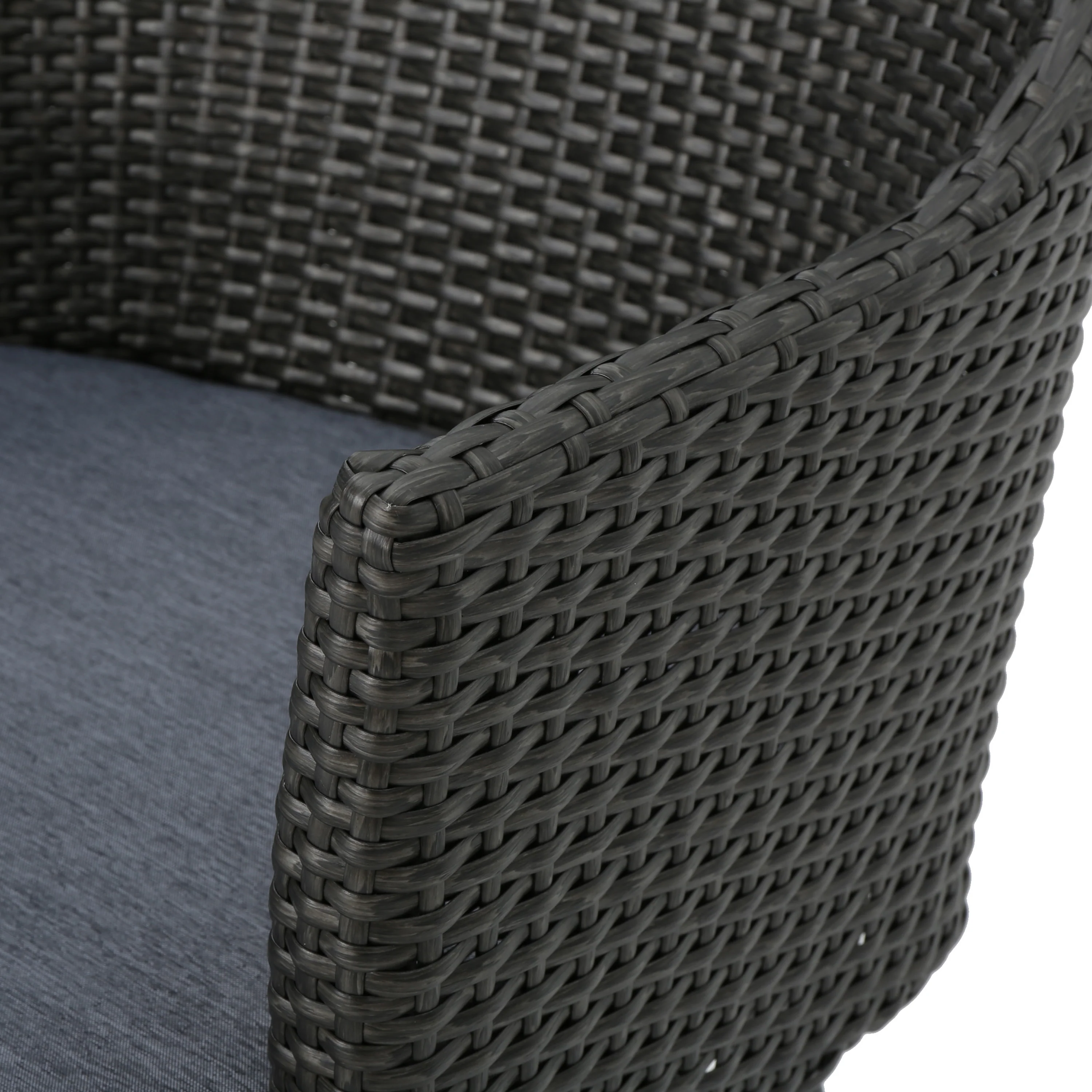 Ibiza Outdoor Wicker Dining Chairs with Water Resistant Cushion (Set of 2) - furnishings