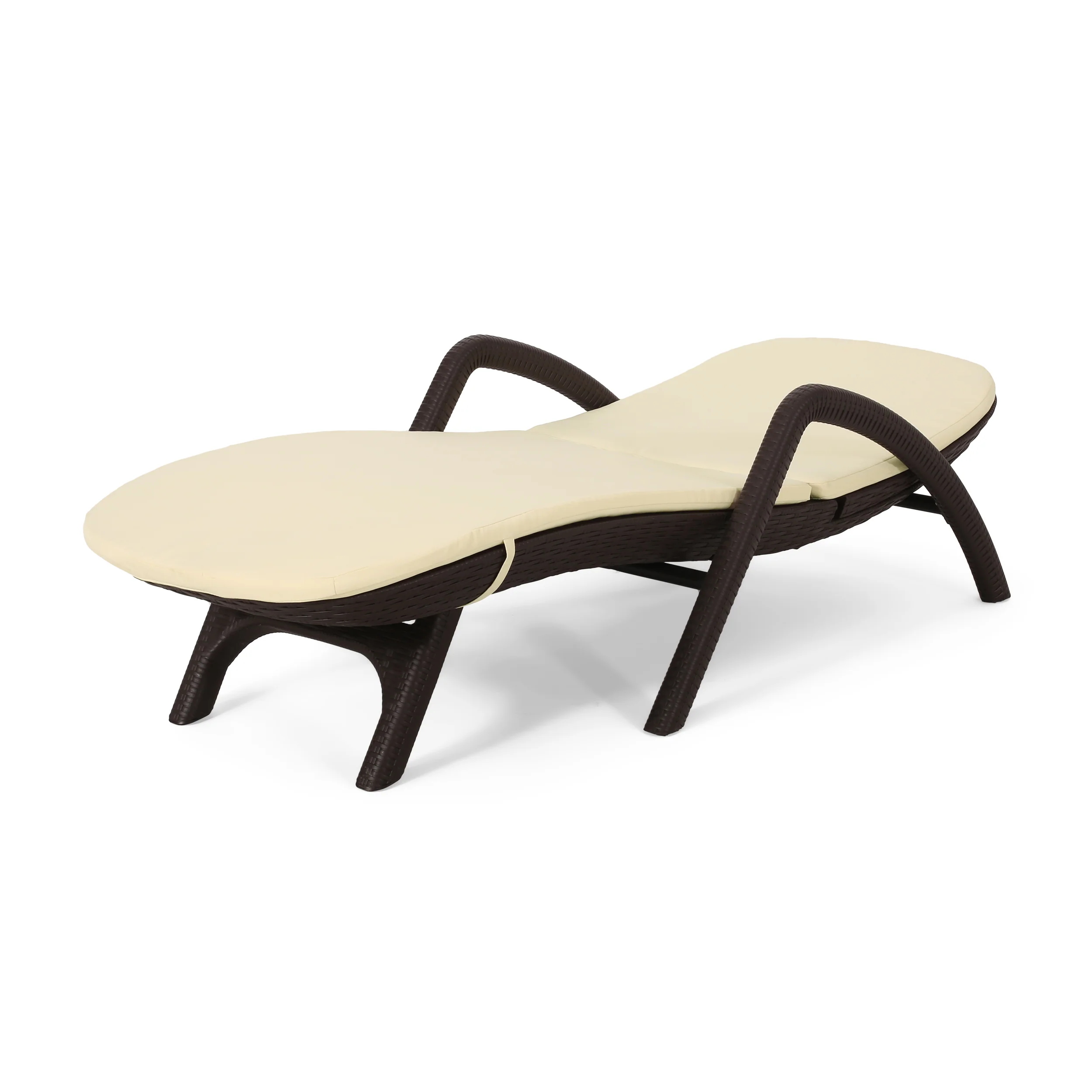Riley Outdoor Faux Wicker Chaise Lounge with Cushion - furnishings