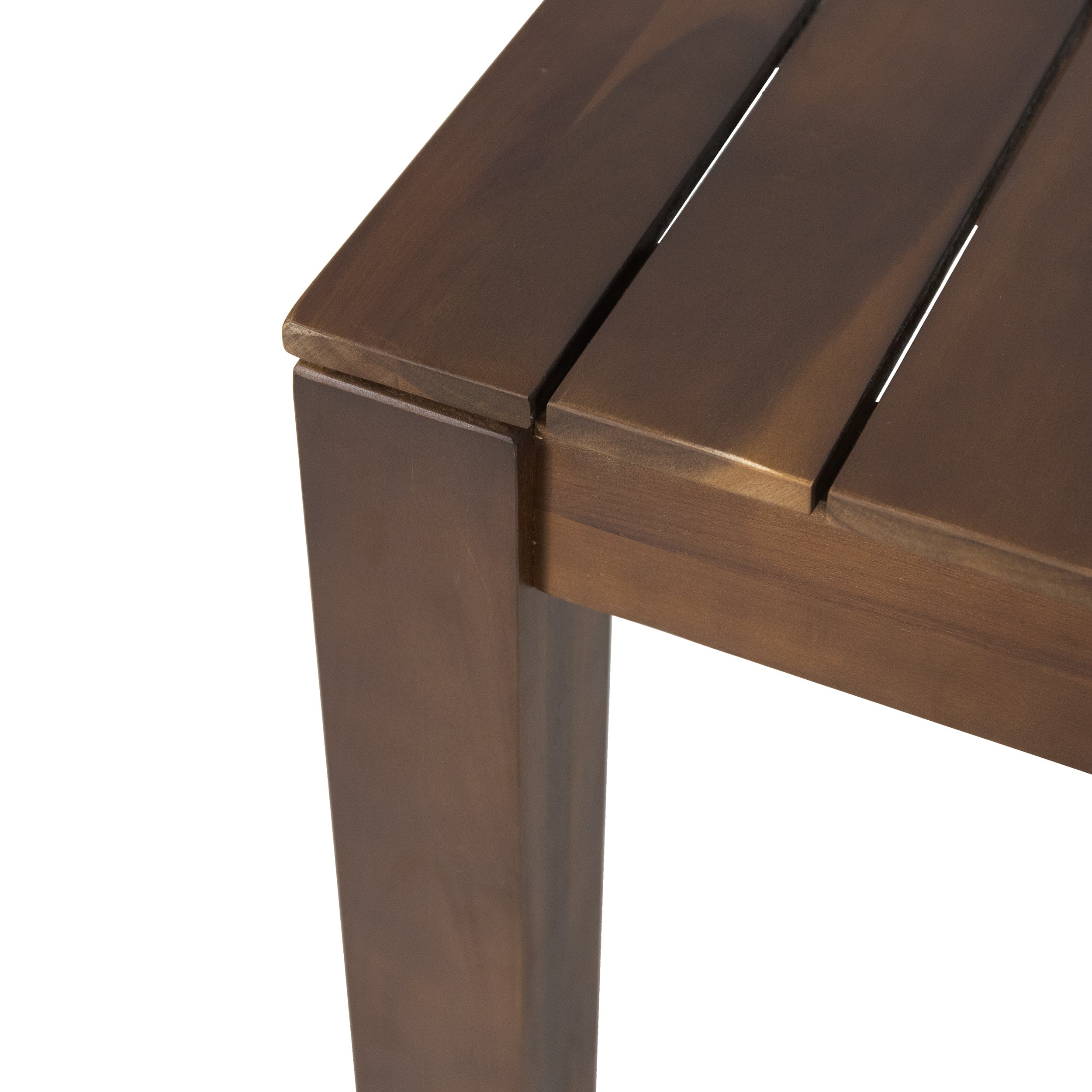 Malaysha Outdoor Rustic Acacia Wood Dining Table - furnishings