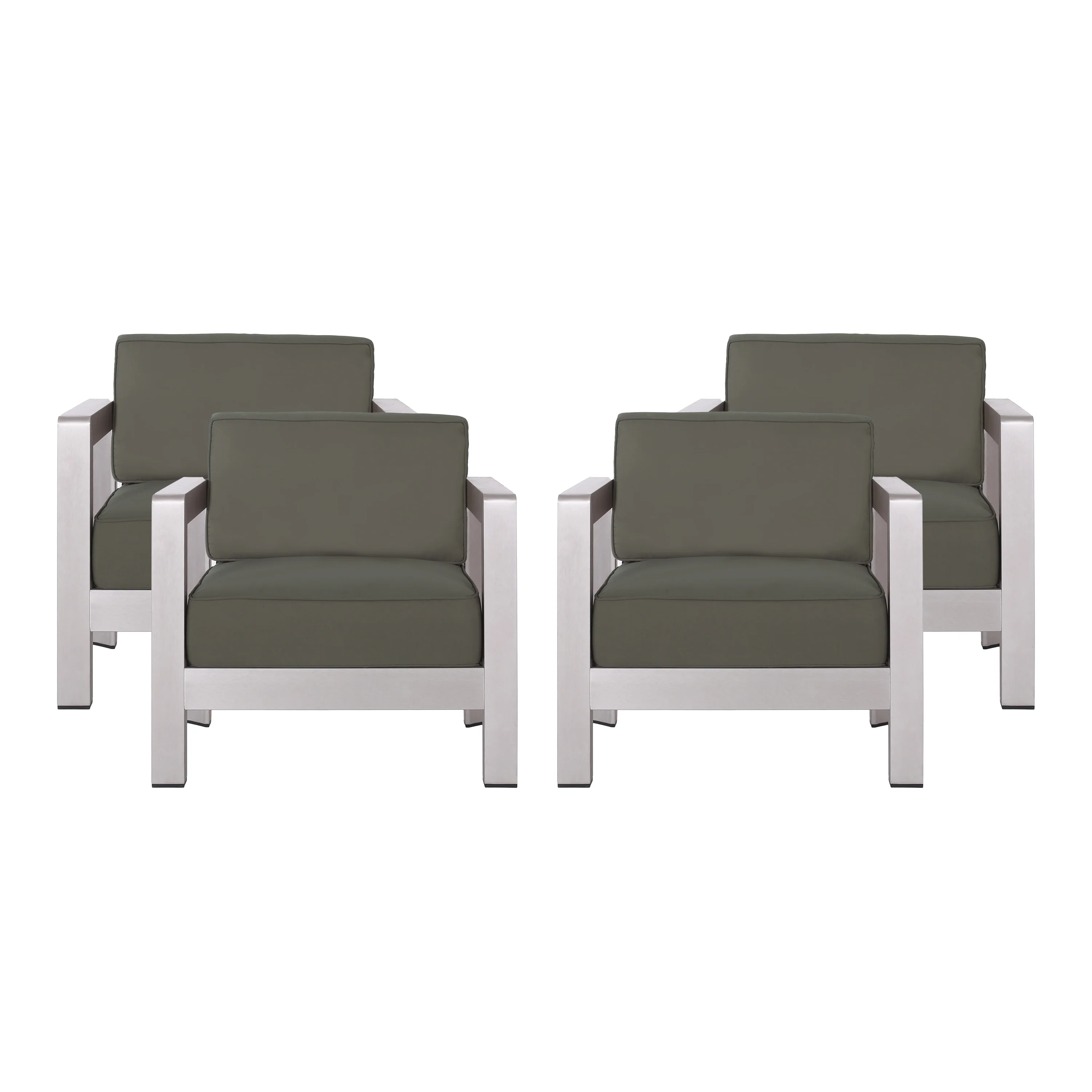Booth Outdoor Aluminum Club Chairs - furnishings