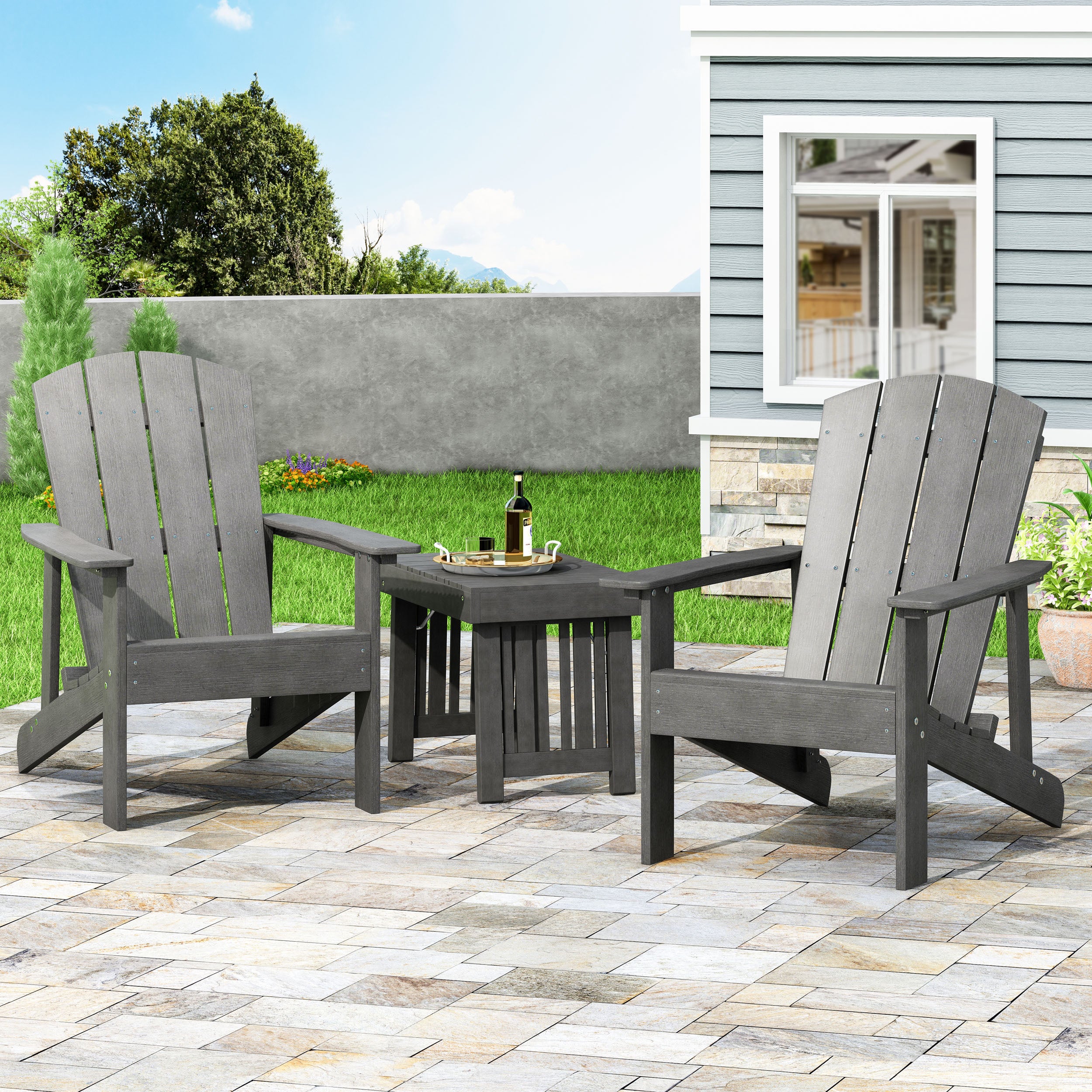 Anastasija Outdoor Adirondack Chairs (Set of 2) - furnishings