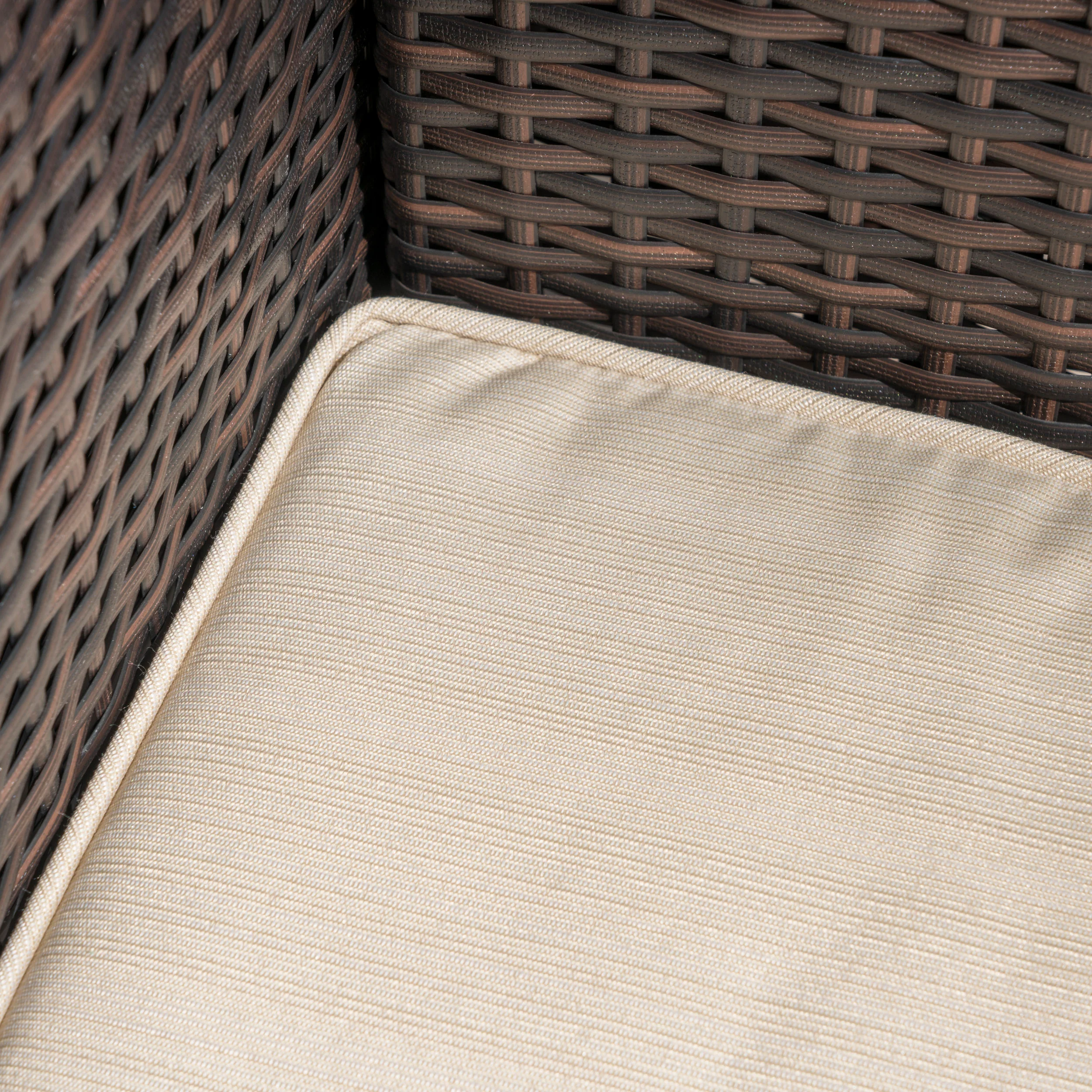 Antioch Outdoor Wicker Dining Chairs with Water Resistant Cushions (Set of 2) - furnishings