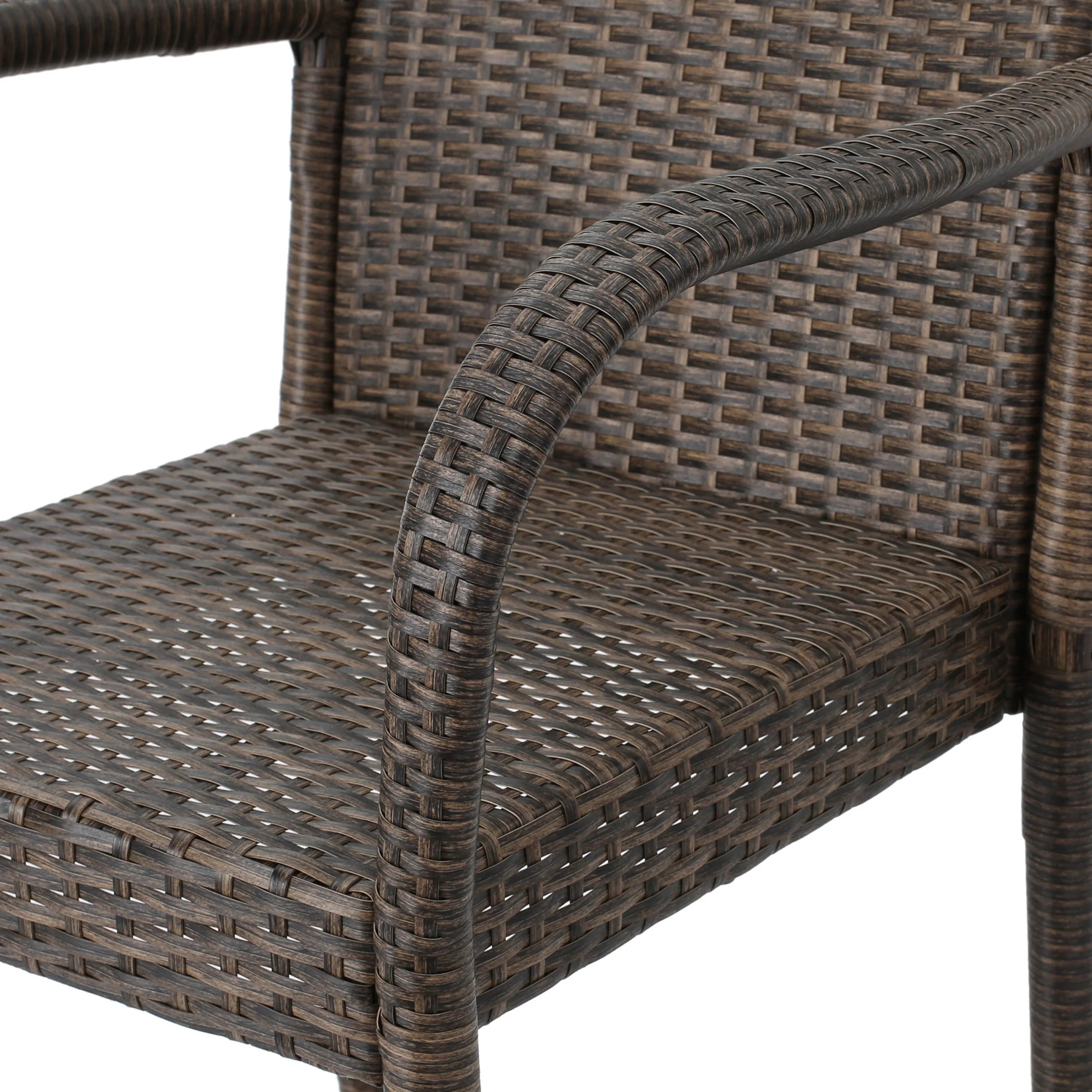 Conquista 30-Inch Outdoor Mix Mocha Wicker Barstool - furnishings