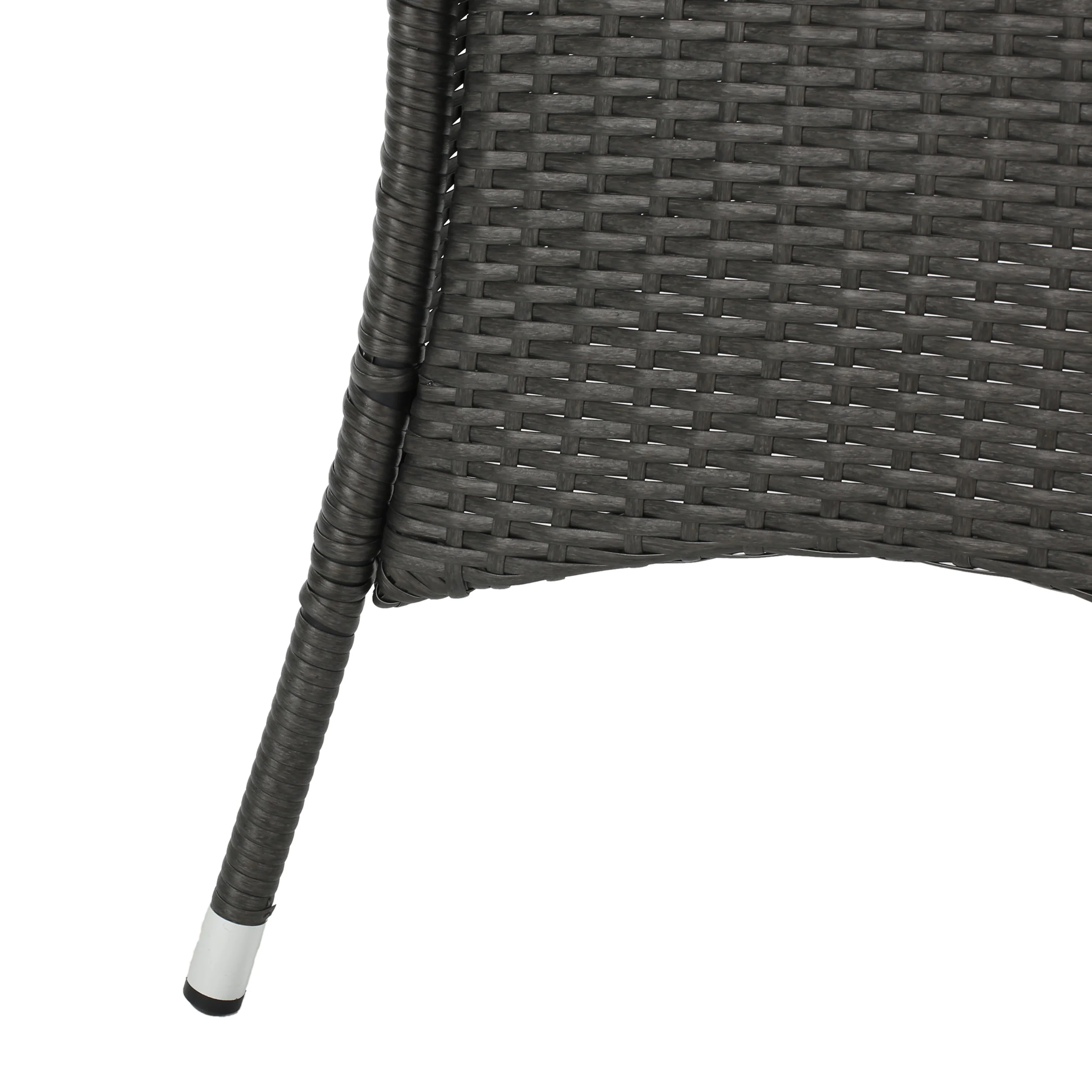 Bristle Contemporary Outdoor Square Gray Wicker Dining Table - furnishings