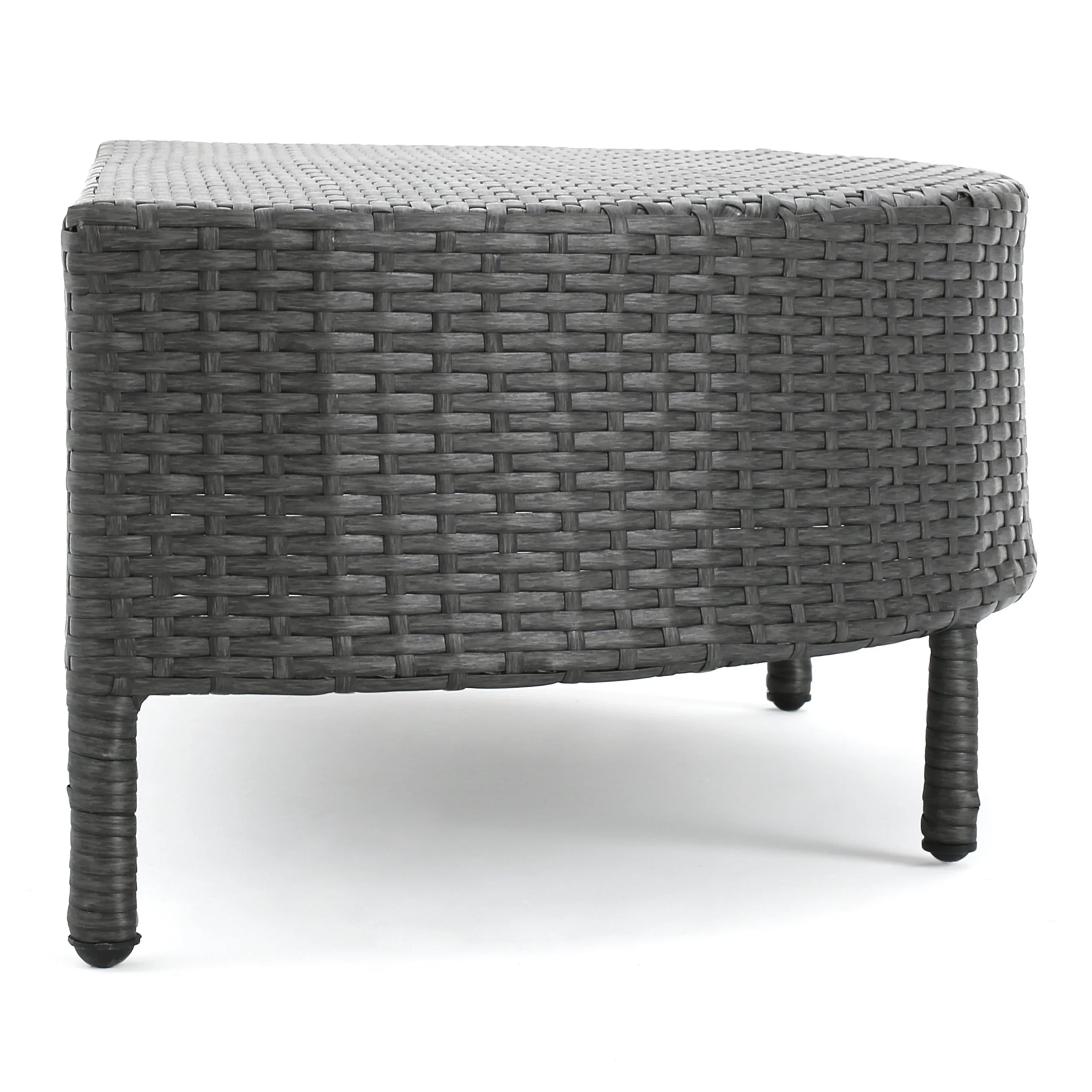 Harper Outdoor Wicker Half-Round Coffee Table - furnishings
