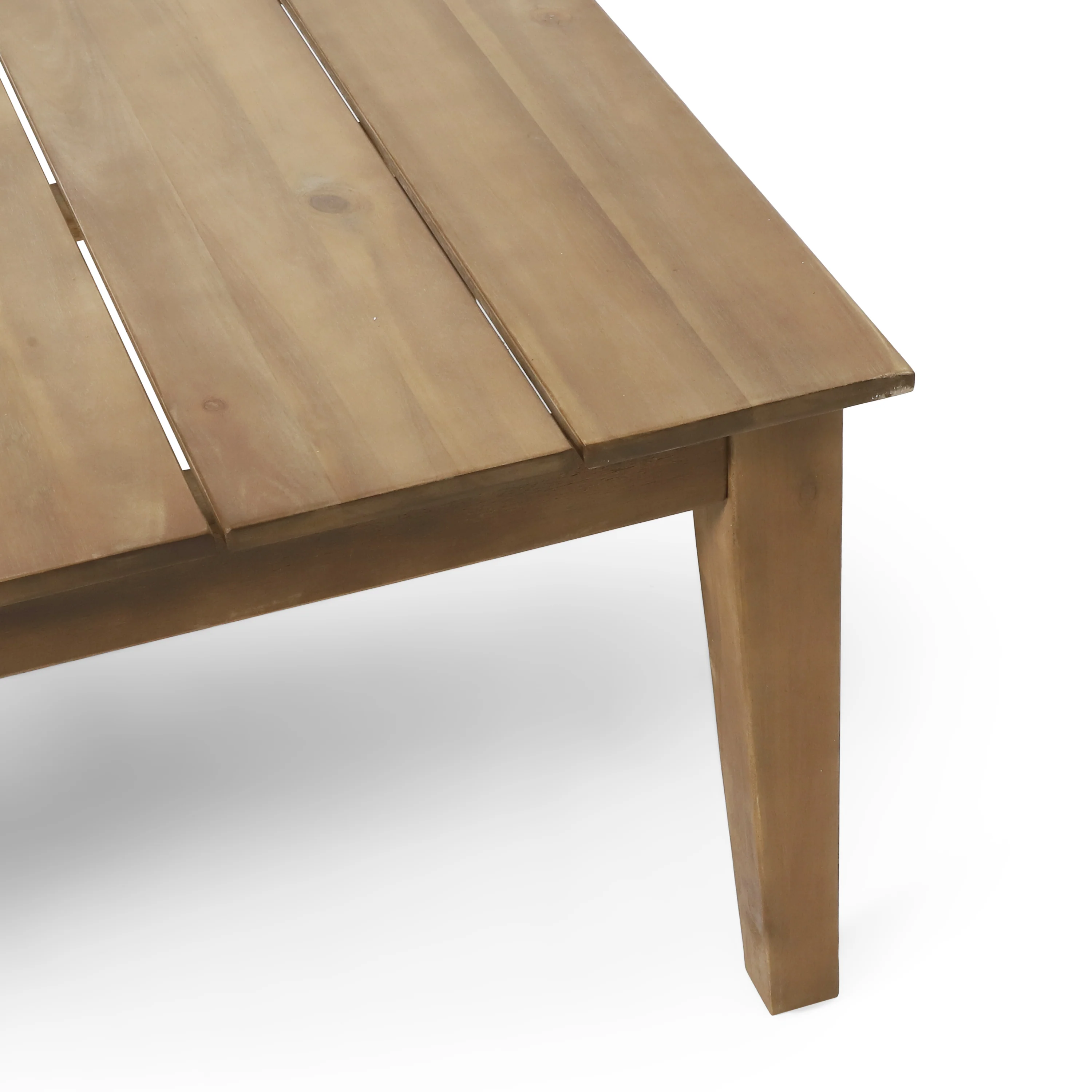 Elmcrest Outdoor Acacia Wood Coffee Table, Light Brown - furnishings