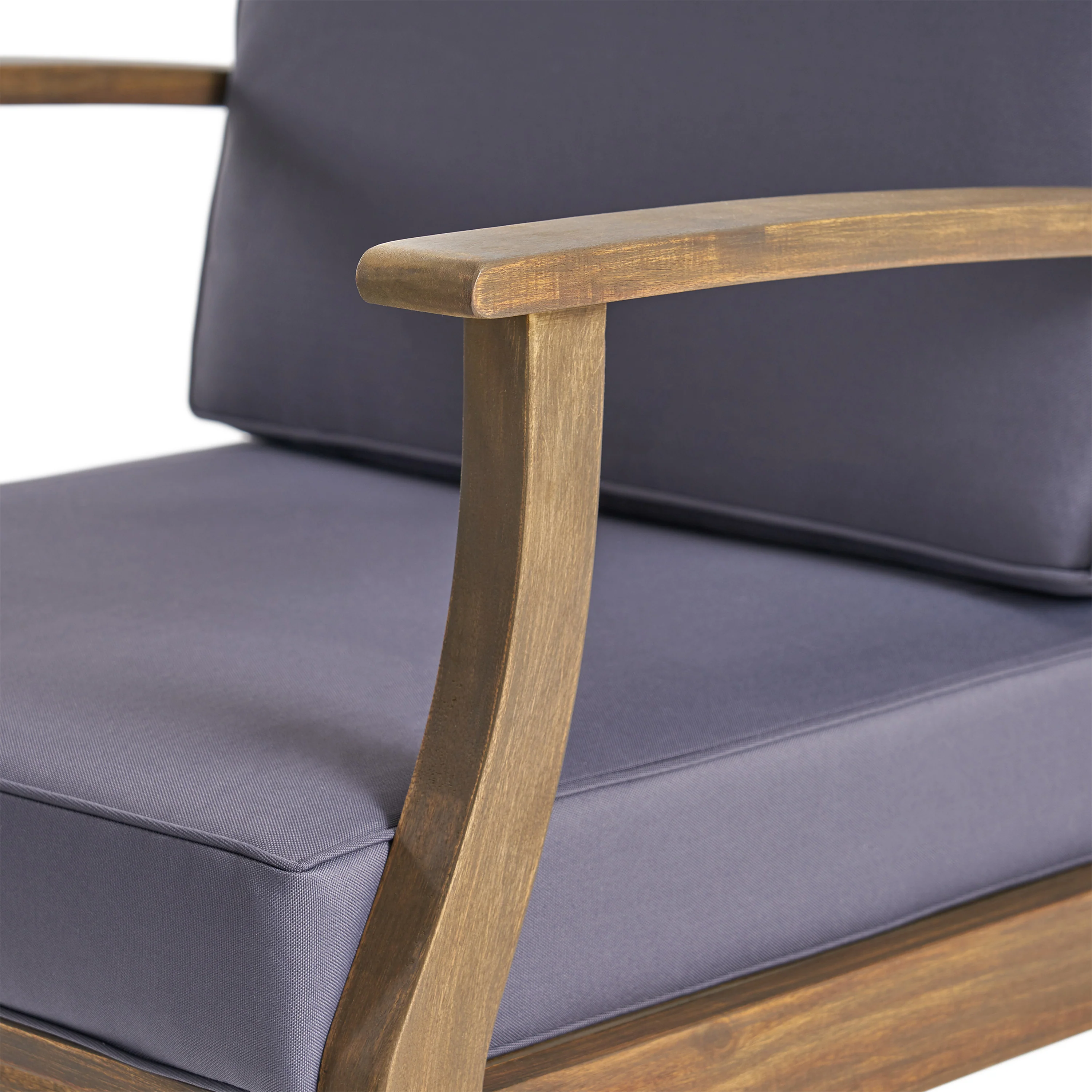 Abena Outdoor Acacia Wood Club Chair - furnishings