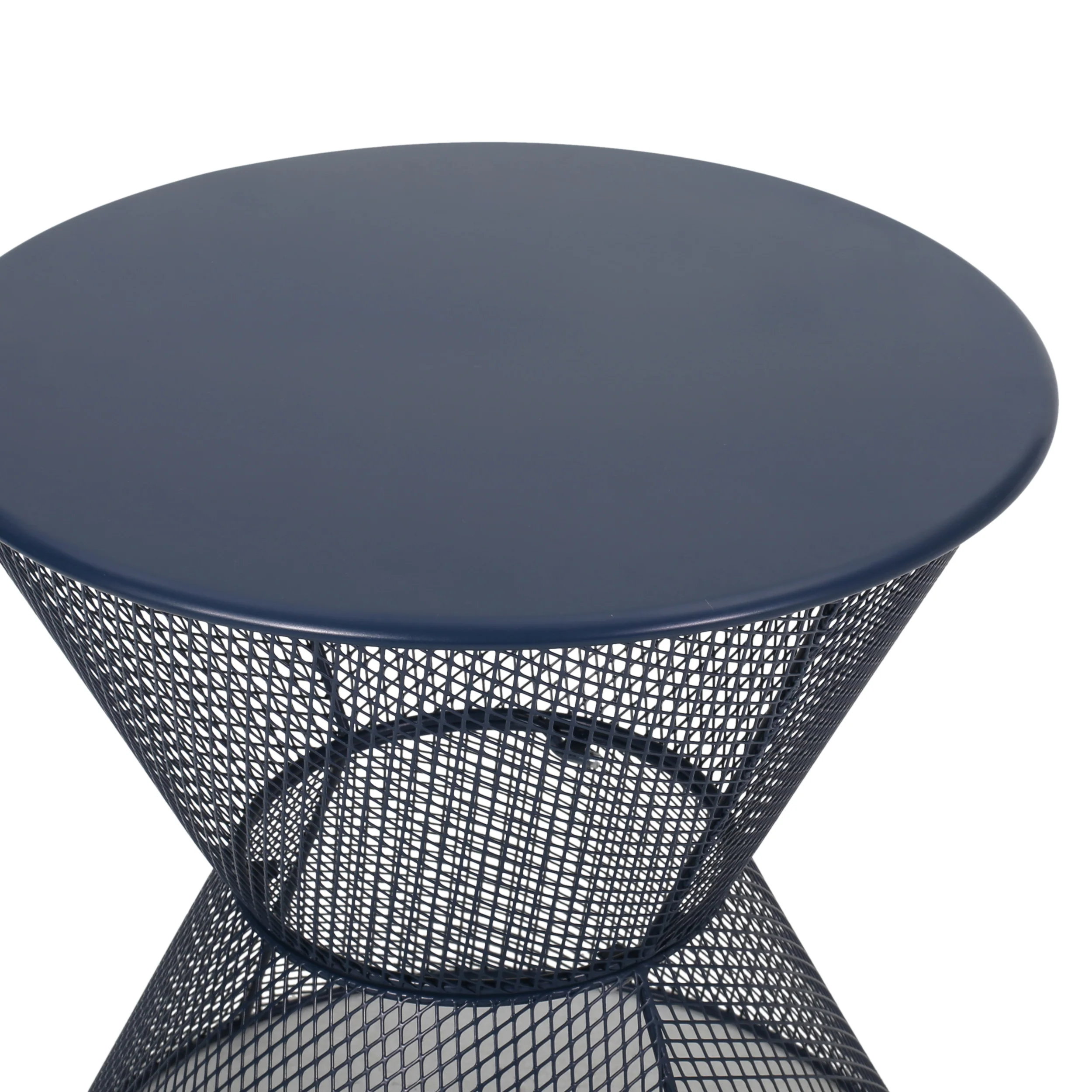 Tristian Modern Outdoor 2 Seater Iron Chat Set with Side Table - furnishings