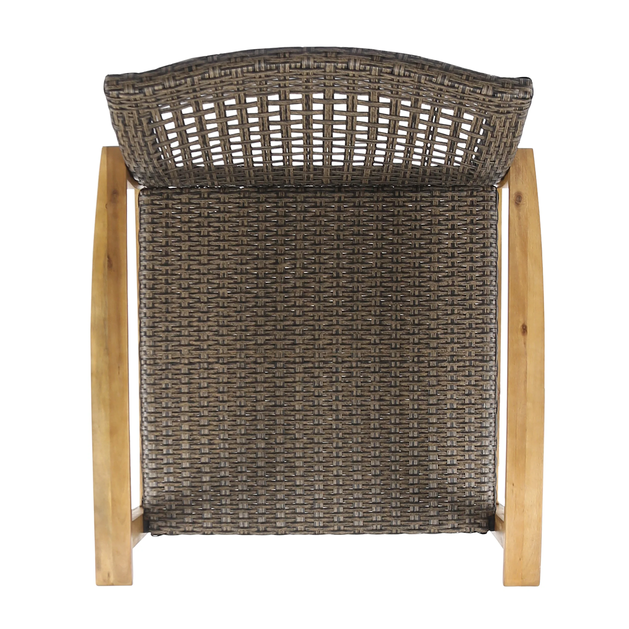 Tabby Outdoor 6 Piece Wood and Wicker Chat Set with Fire Pit - furnishings