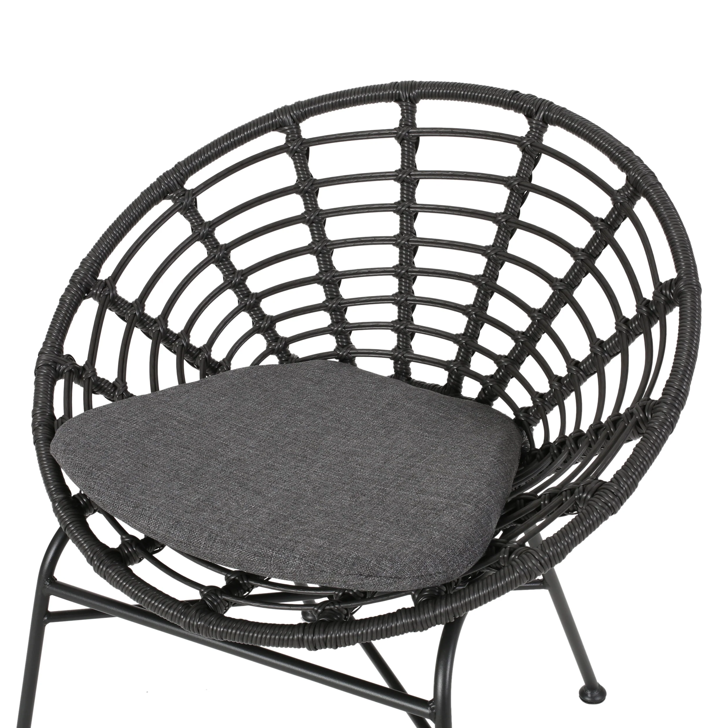 Keegan Outdoor Wicker Dining Chair with Cushion (Set of 2) - furnishings