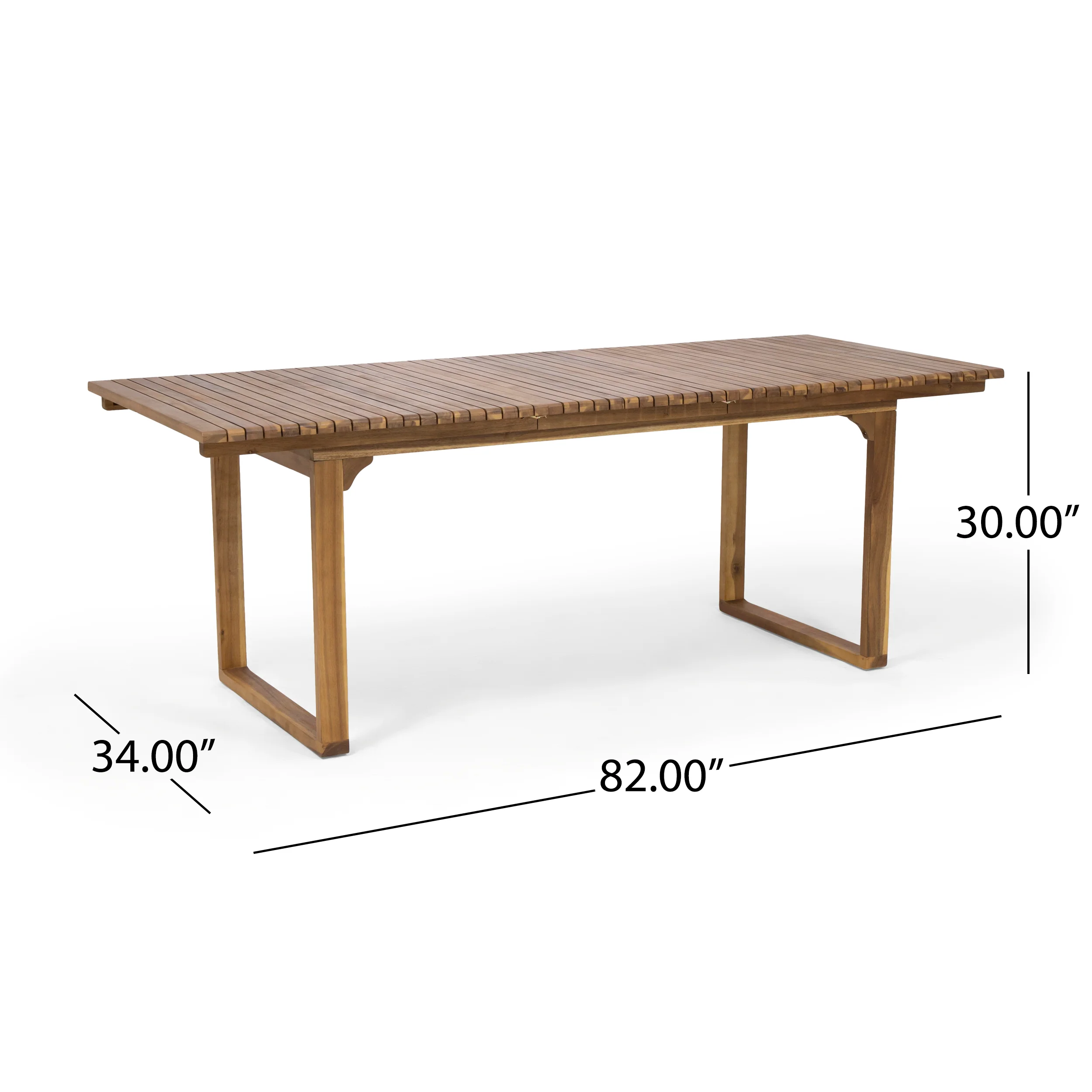 Yilia Outdoor Expandable Acacia Wood Dining Table - furnishings