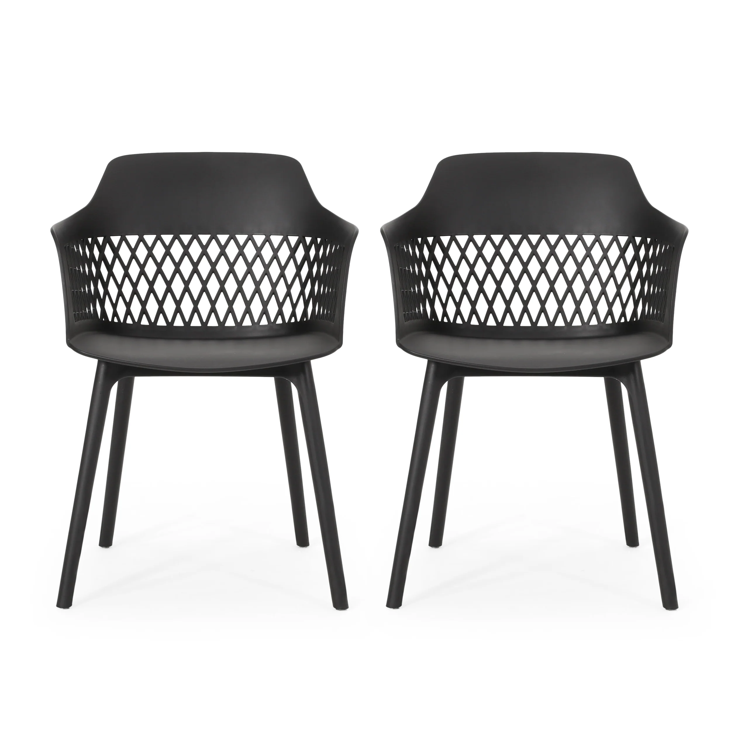 Airyanna Outdoor Modern Dining Chair (Set of 2) - furnishings